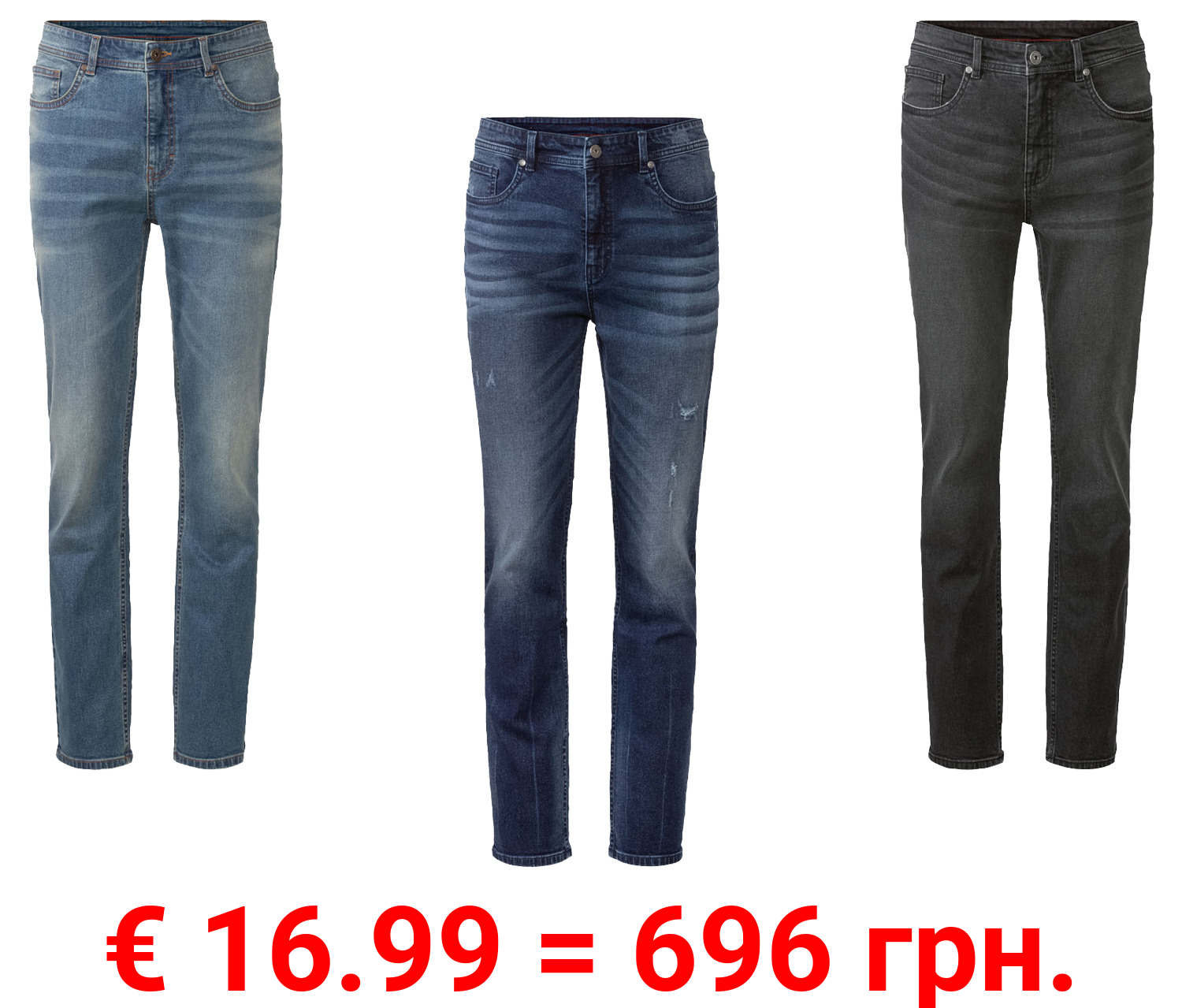 LIVERGY® Herren Jeans, Slim Fit, mit normaler Leibhöhe