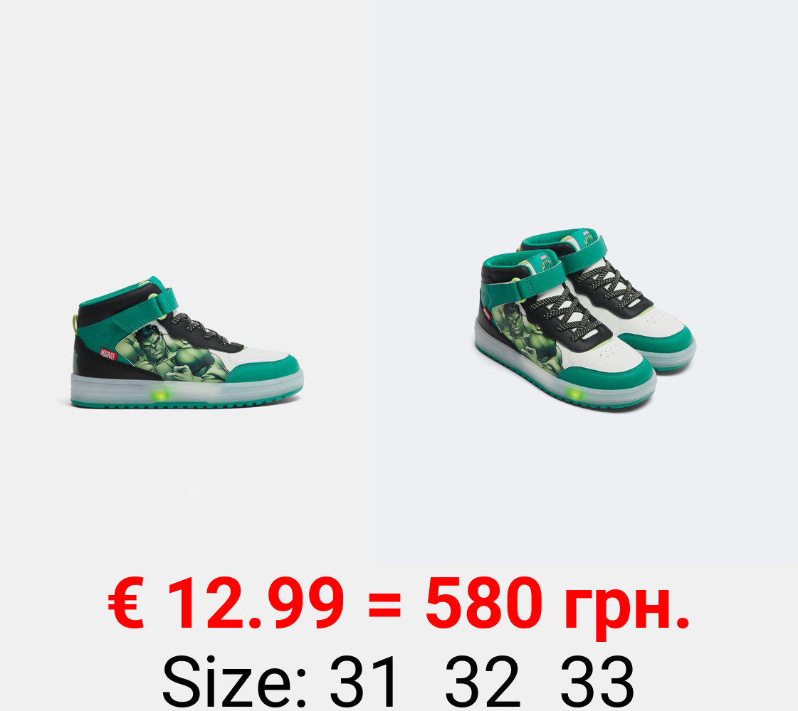 HULK ©MARVEL high-top sneakers with lights