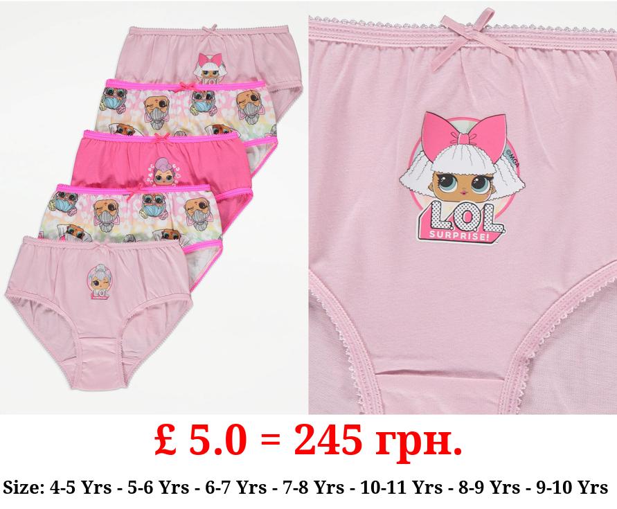 L.O.L Surprise! Pink Knickers 5 Pack