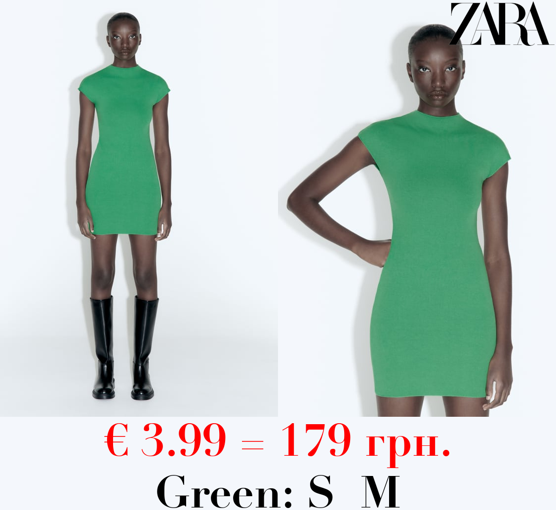 SHORT STRETCH KNIT DRESS