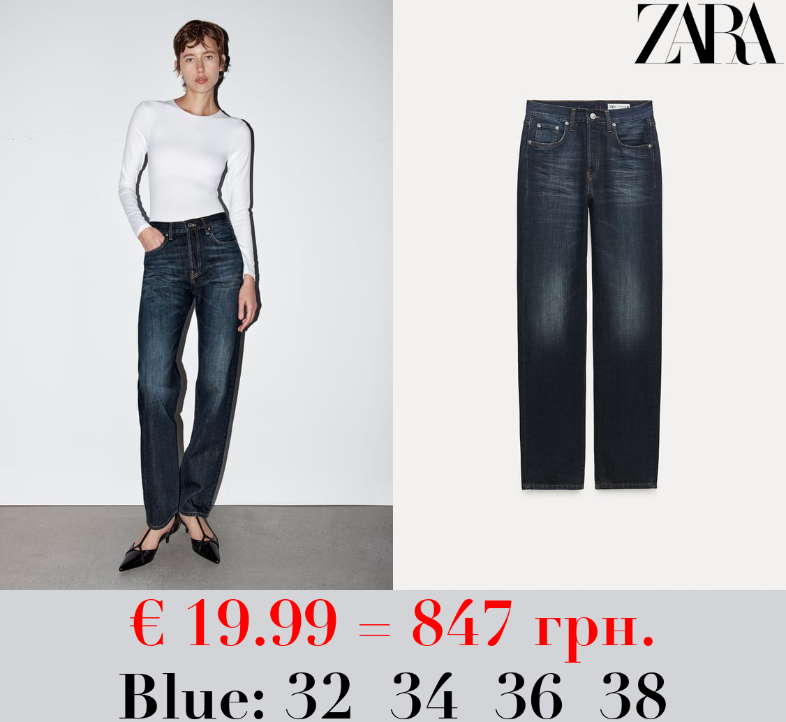 ZW STRAIGHT-FIT HIGH-WAIST FULL LENGTH JEANS