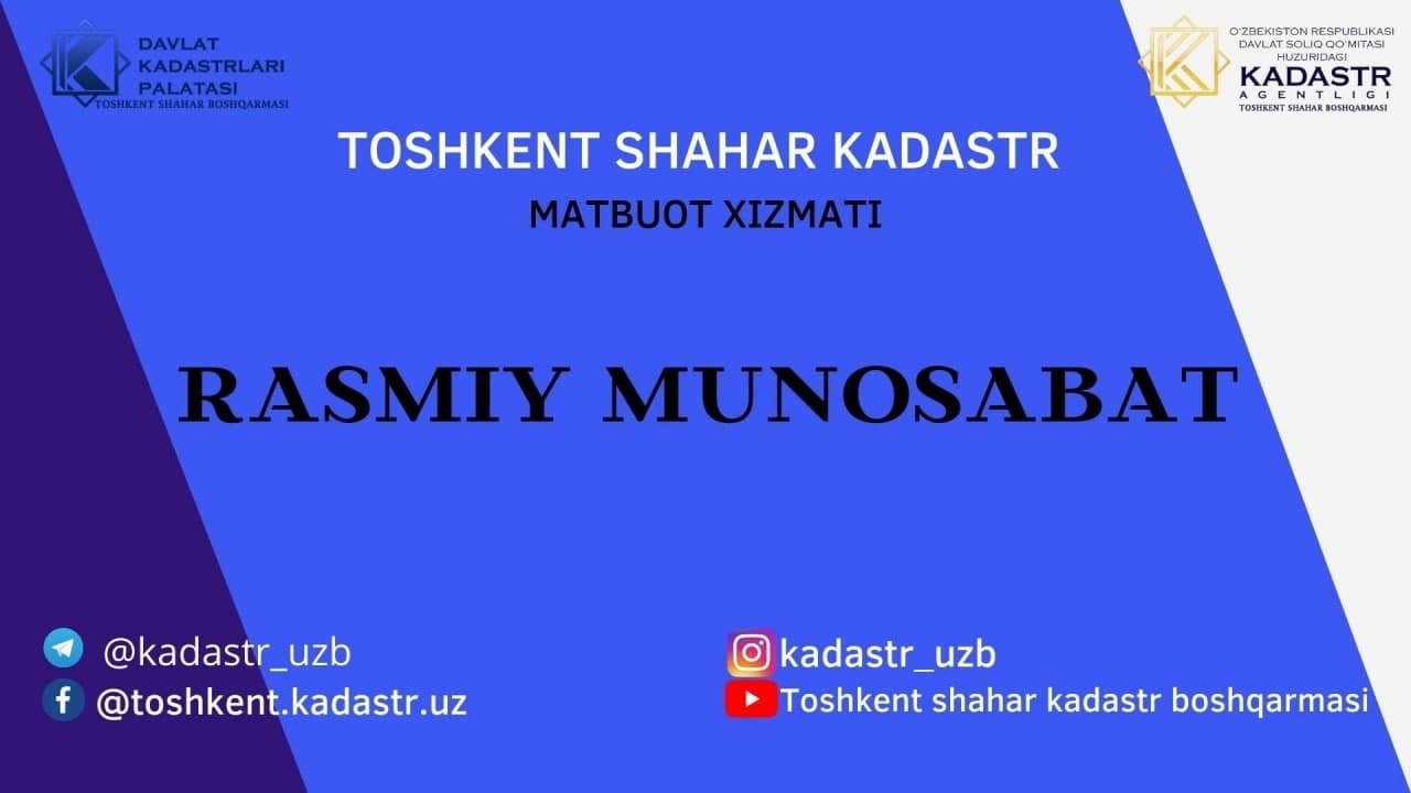 РАСМИЙ МУНОСАБАТ – Telegraph