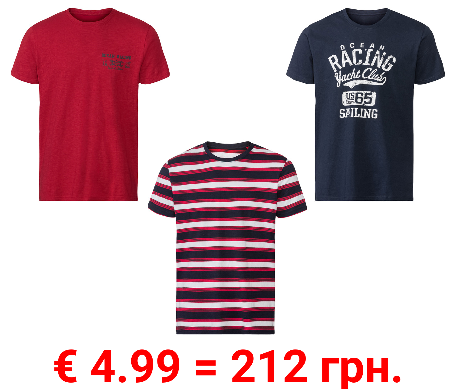 LIVERGY® Herren T-Shirt aus reiner Baumwolle