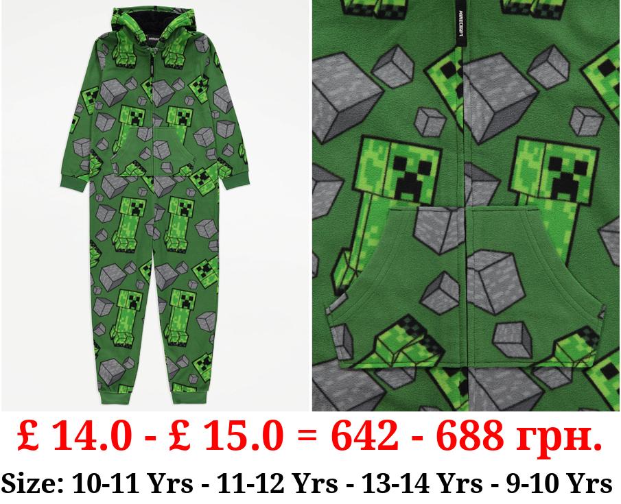 Minecraft Green Fleece Onesie