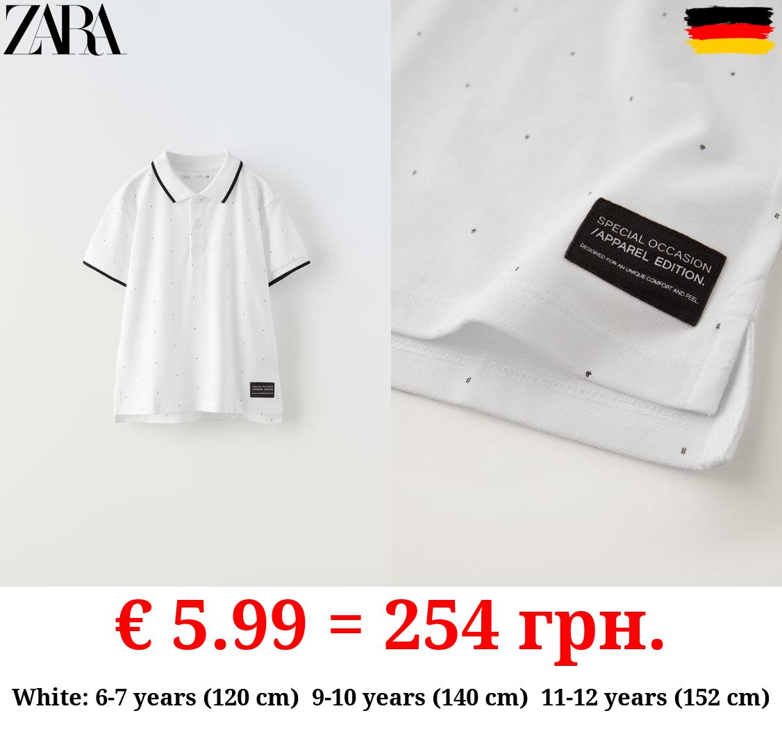 PRINTED PIQUÉ POLO SHIRT