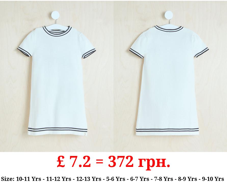 Billie White Stripe Edge Knitted Dress