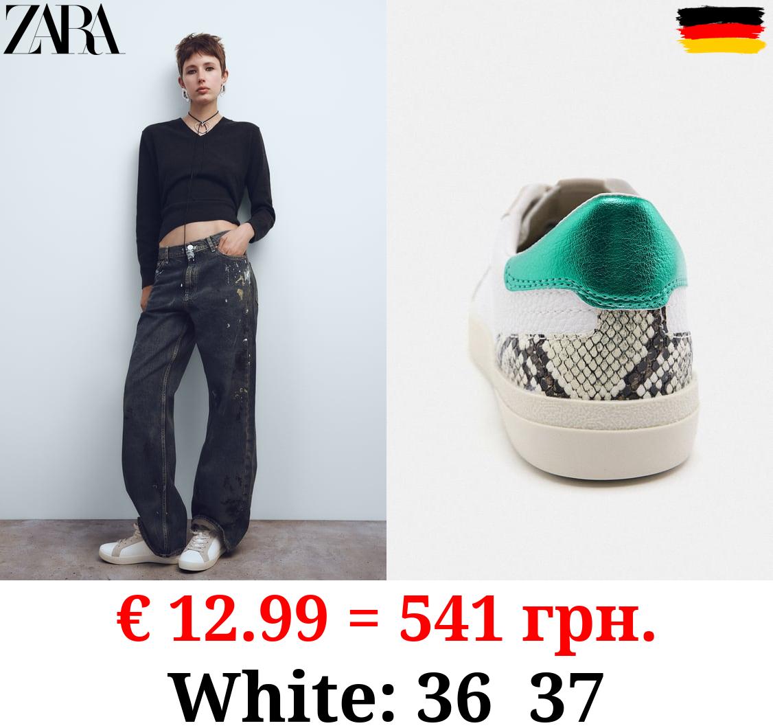 TRAINERS WITH ANIMAL PRINT DETAIL