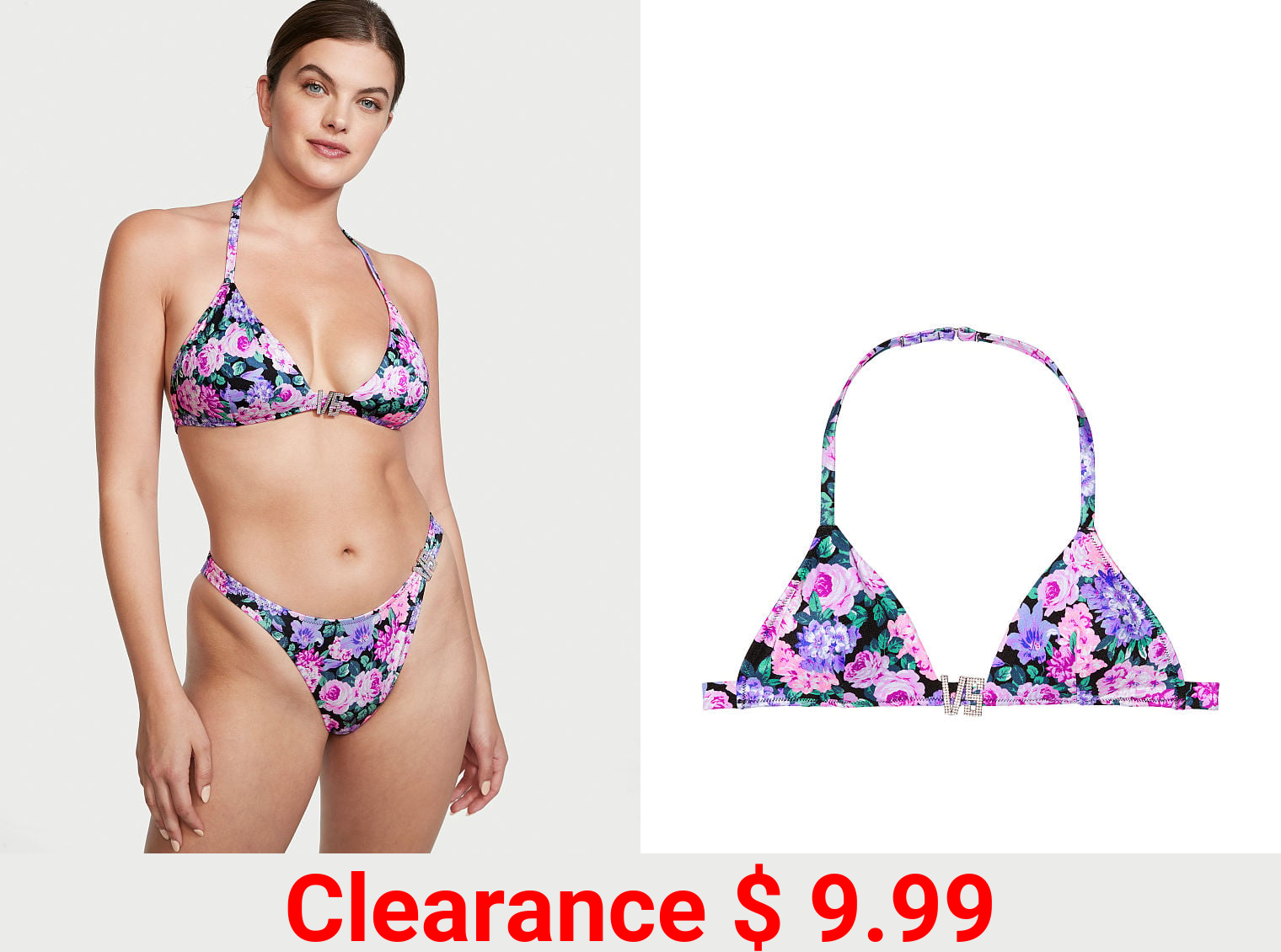 VS Shine Hardware Halter Bikini Top