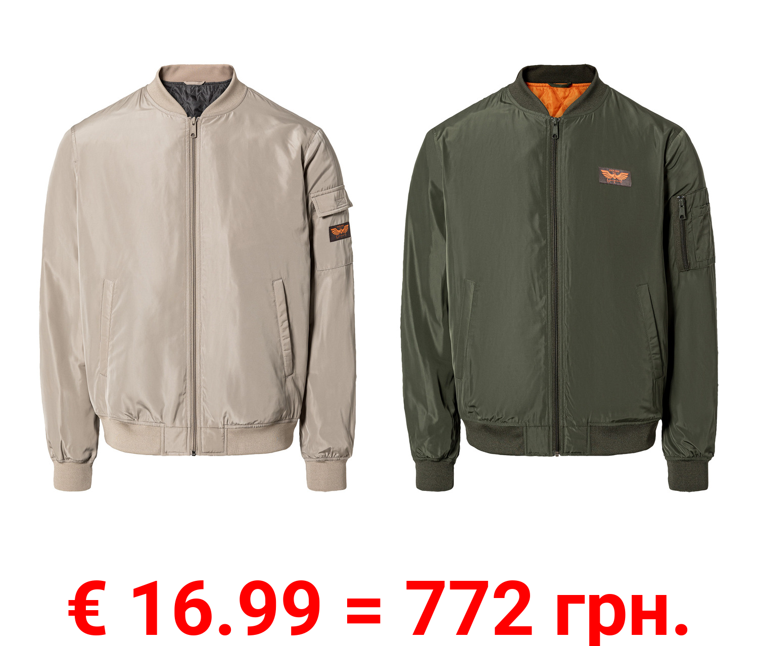 LIVERGY® Herren Bomberjacke mit Ärmeltasche