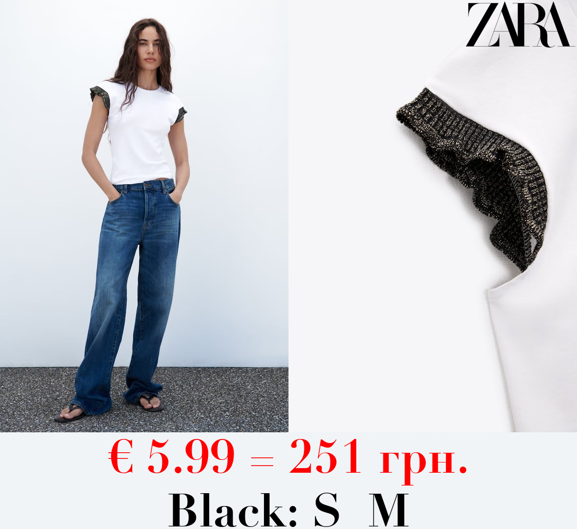 EMBELLISHED TRIM T-SHIRT