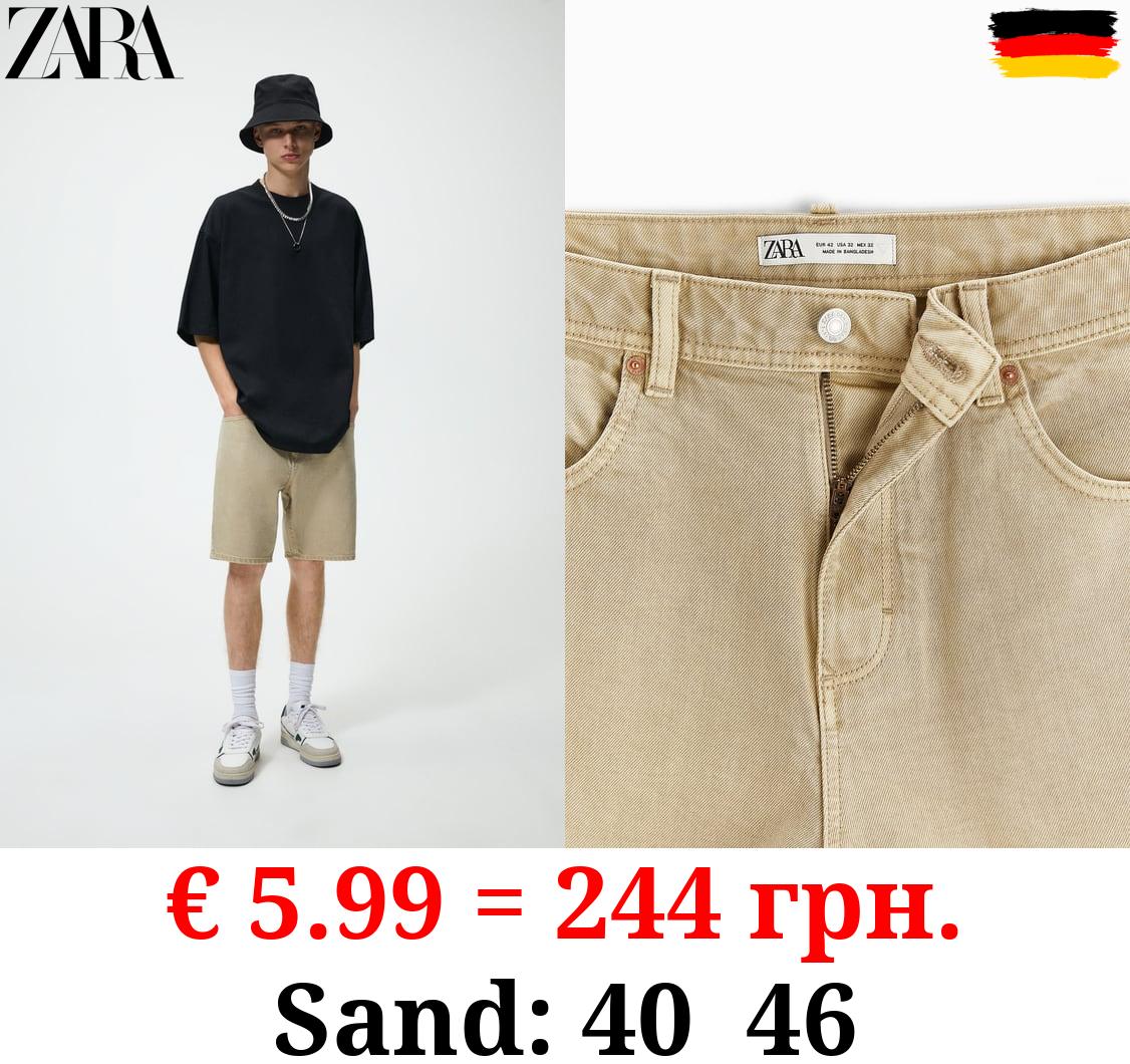 COLOURED DENIM BERMUDA SHORTS