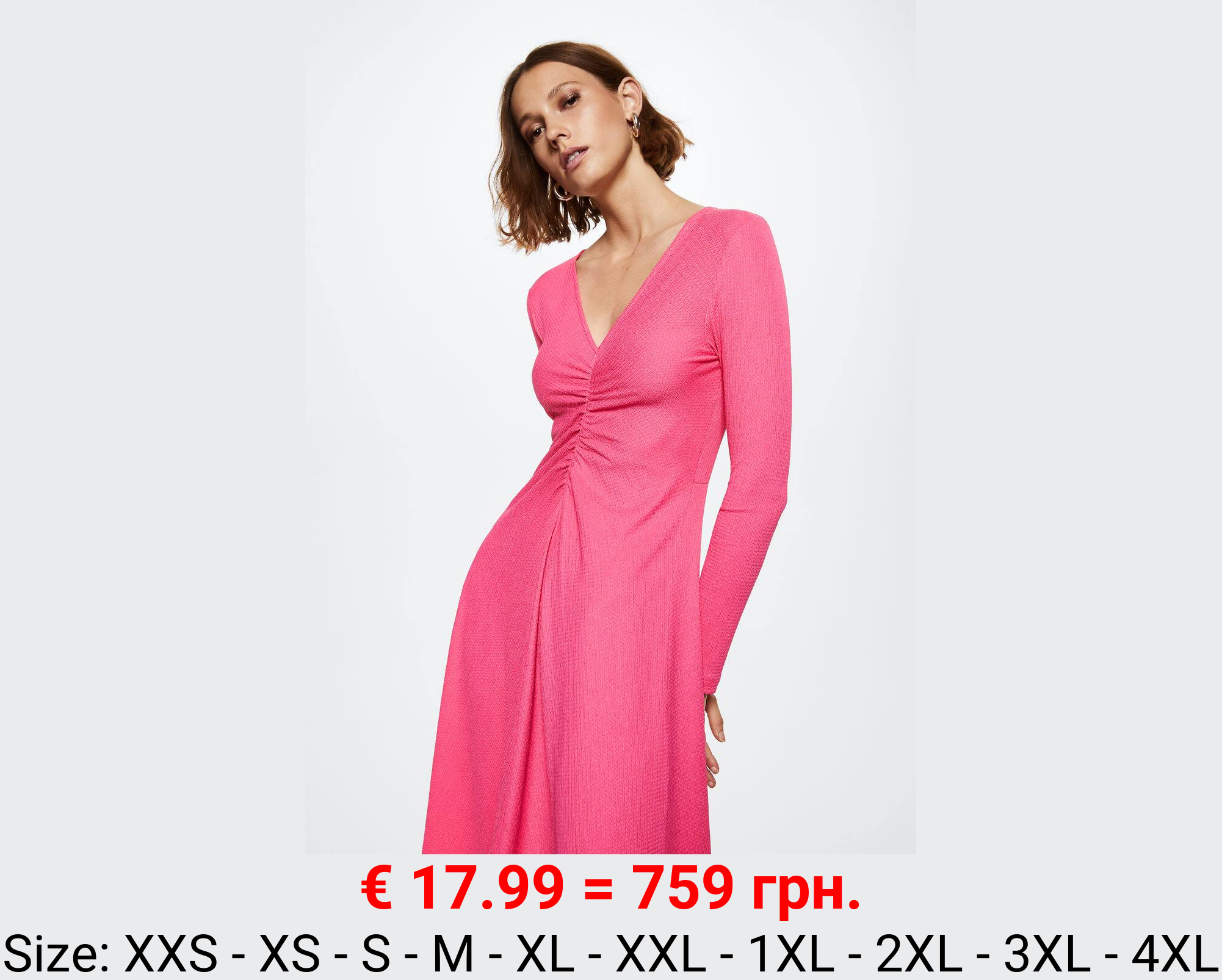 Vestido detalle fruncido