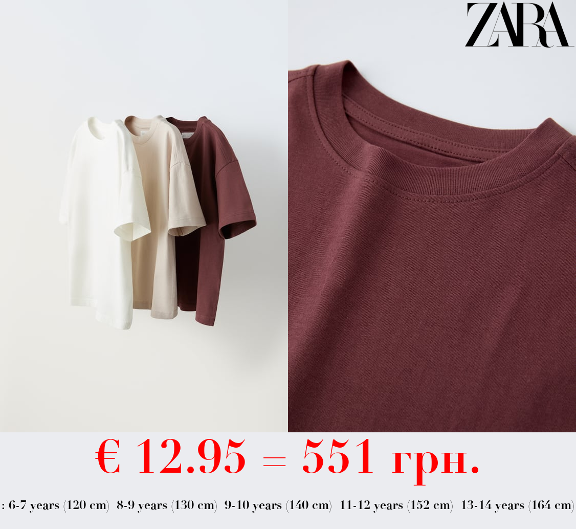 3-PACK OF PLAIN T-SHIRTS