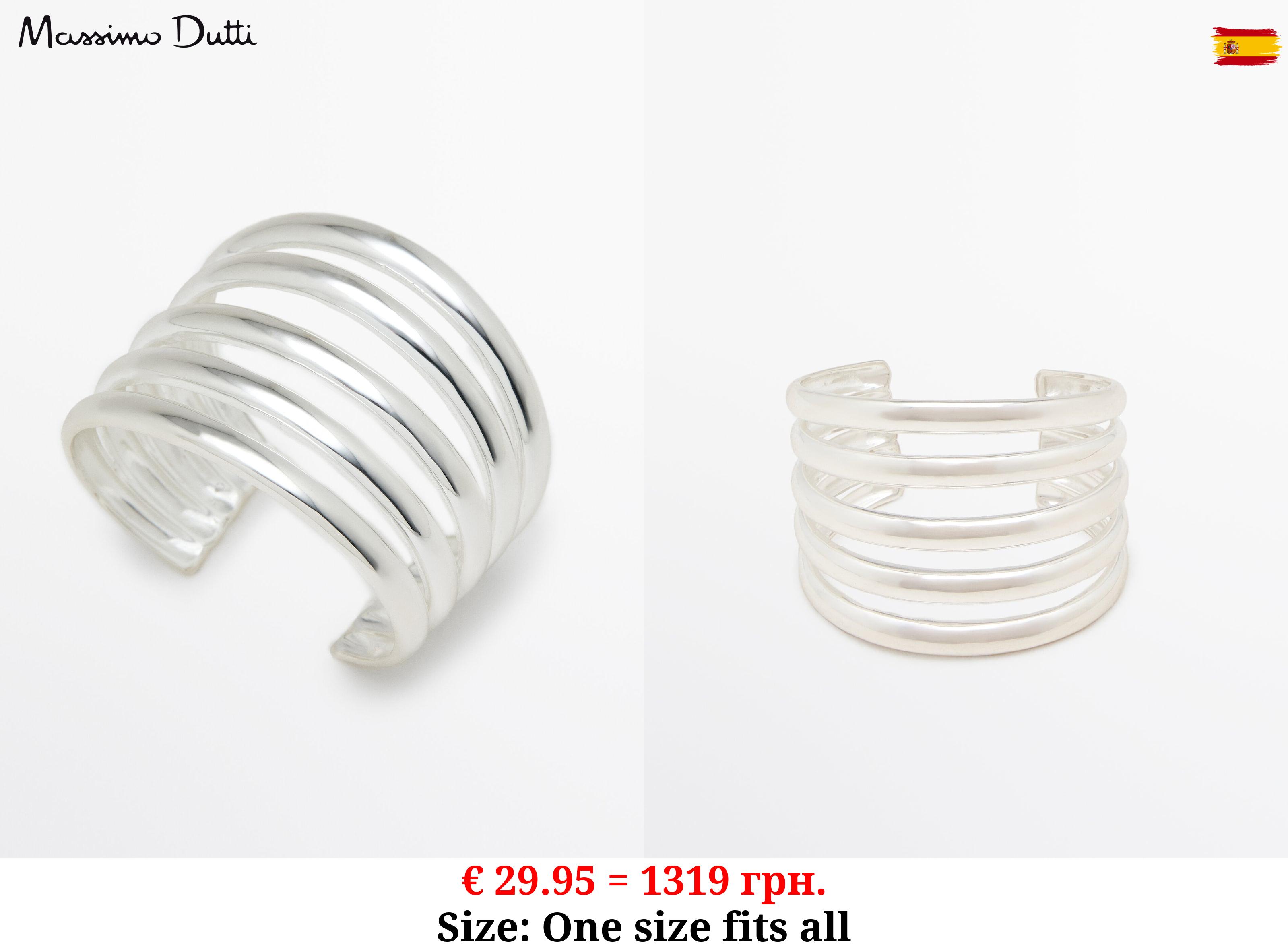 Rigid multi-layered bangle SILVER
