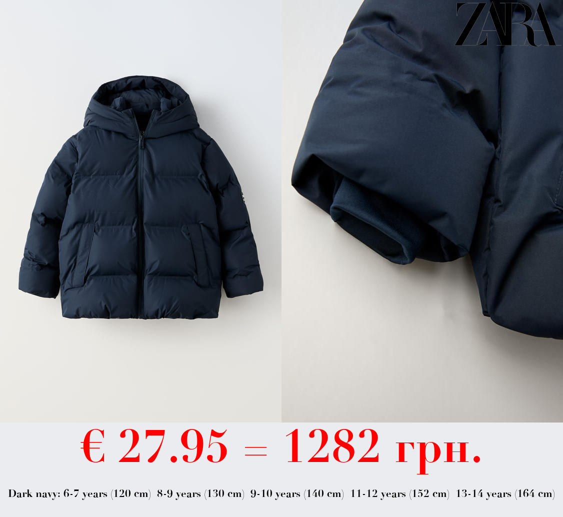 WATER-REPELLENT DOWN JACKET WITH LABEL