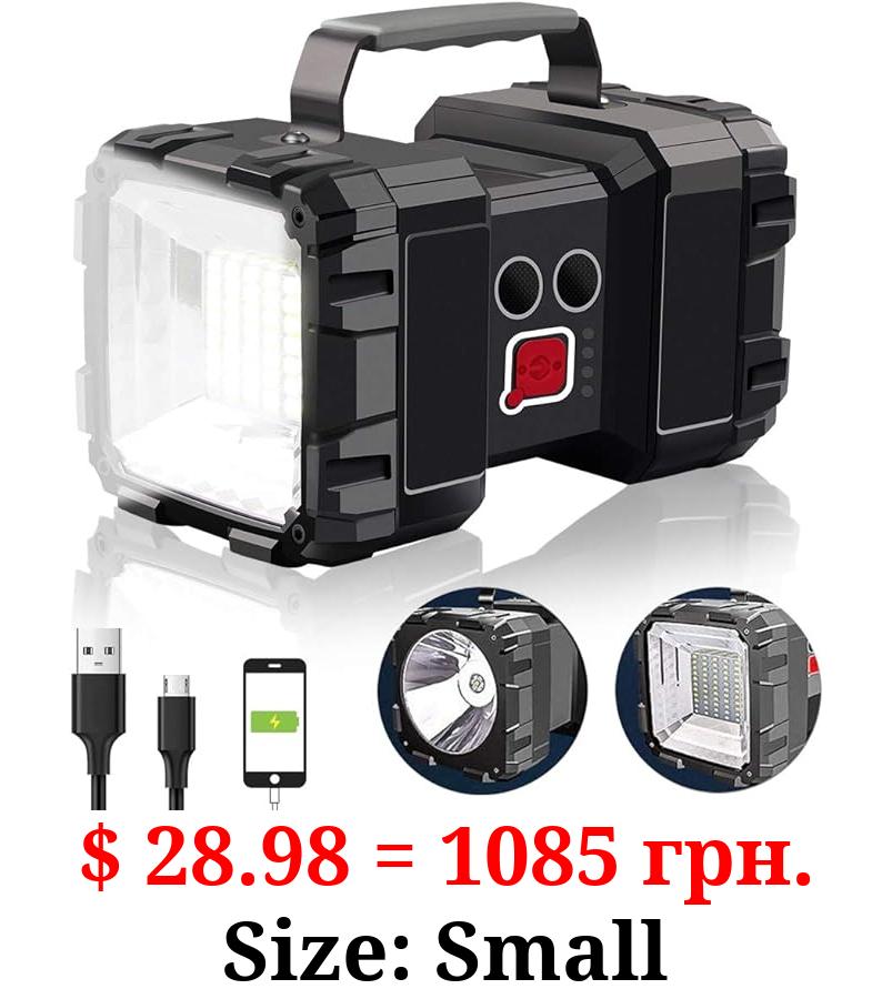 AlpsWolf Rechargeable Flashlight, LED Spotlight Flashlight 10000 Capacity 1200LM 20h Ultra-Long Standby 3+4 Lights Modes Camping Flashlight Waterproof with USB Output as a Power Bank