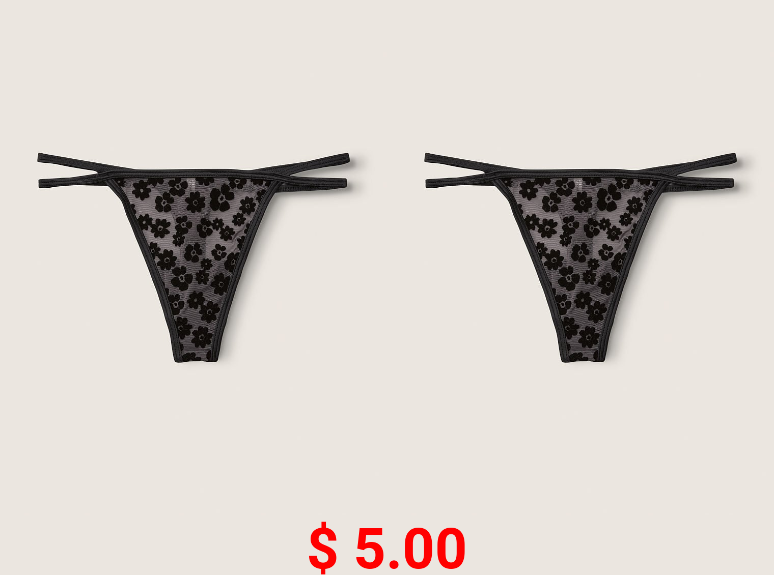  Lace Strappy Thong Underwear