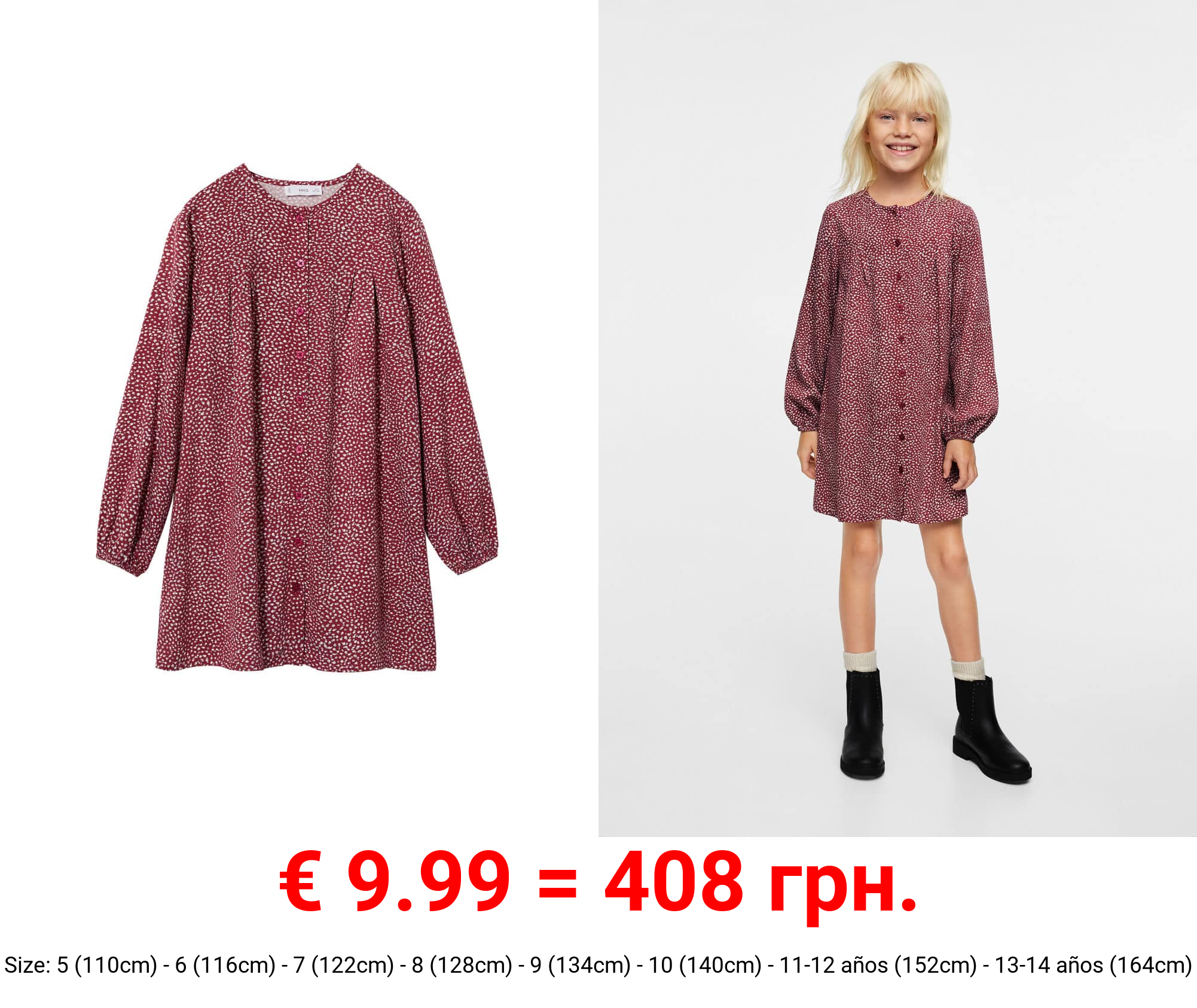 vestido fluido estampado