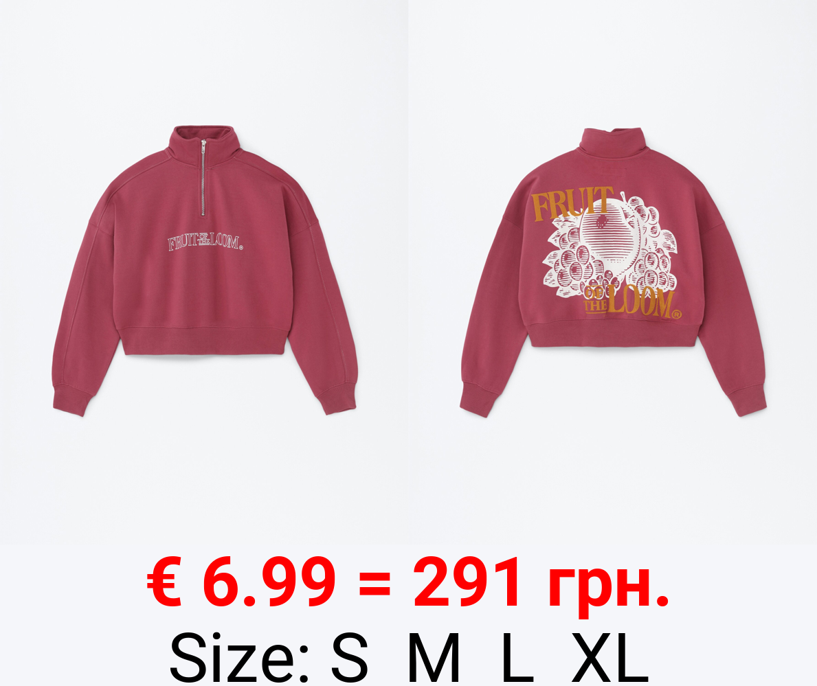 Fruit Of The Loom ® cropped sweatshirt