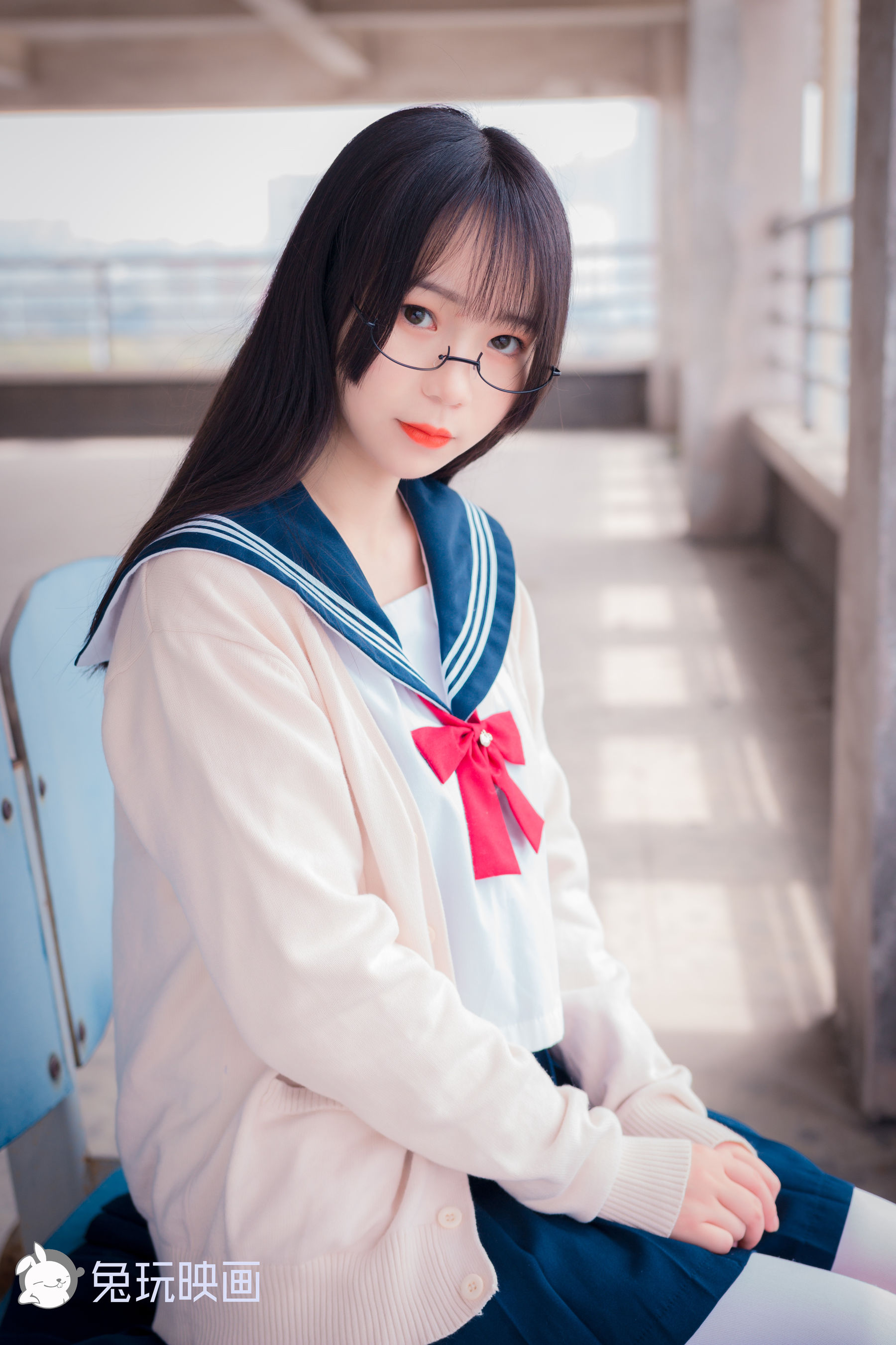 [兔玩映画]_-_白丝眼镜娘-写真图集共42P 9