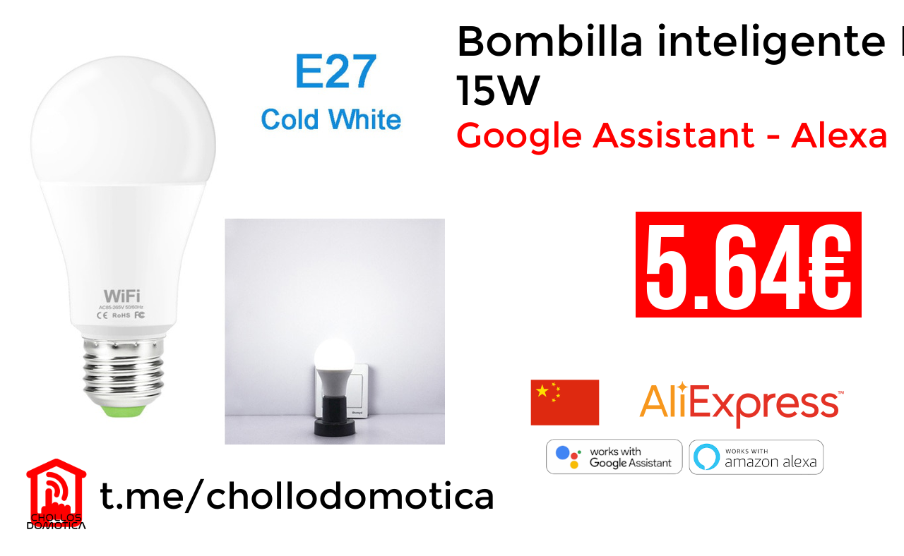 Tubos fluorescentes inteligente wifi dimming 15w bombilla soporte alexa / google  home