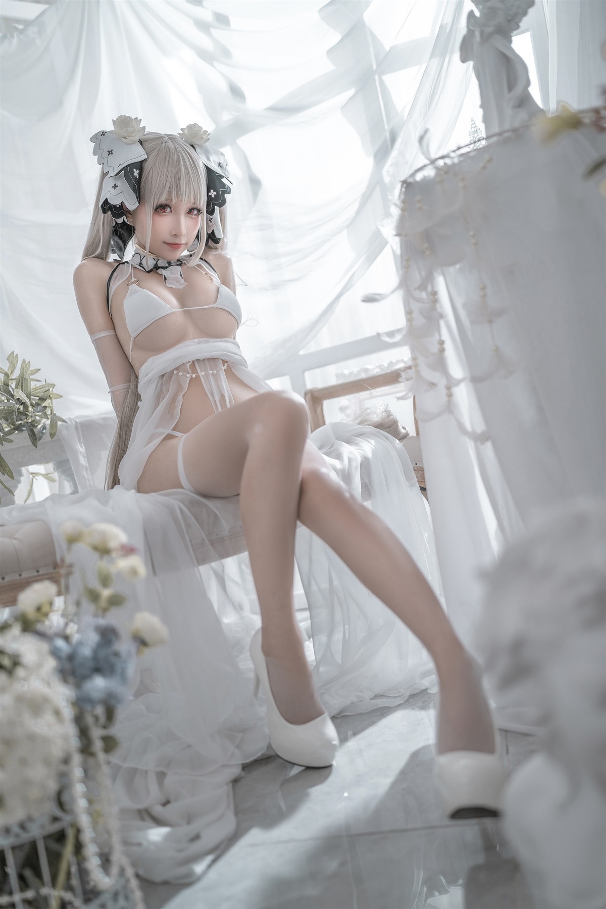 蠢沫沫 Cosplay 可畏婚纱 8