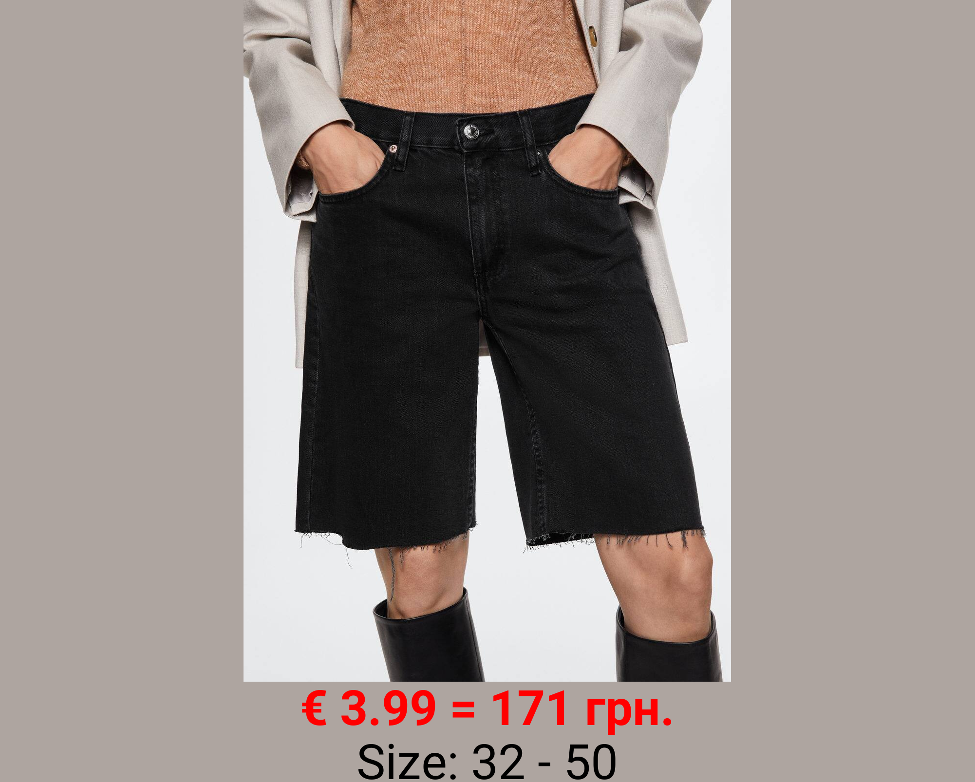 Bermudas vaqueras bajo deshilachado