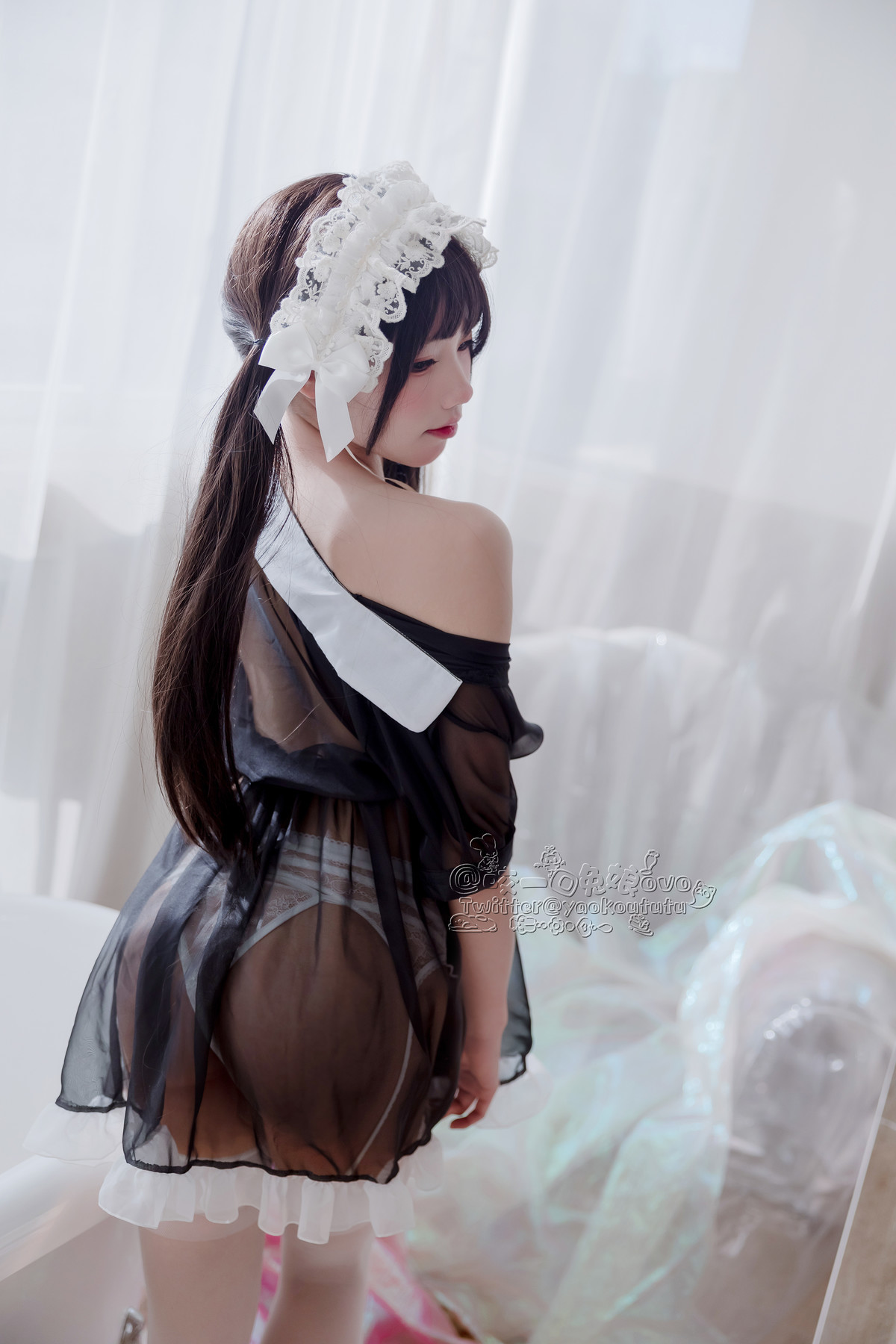 Cosplay 黏黏团子兔 黑白女仆 34