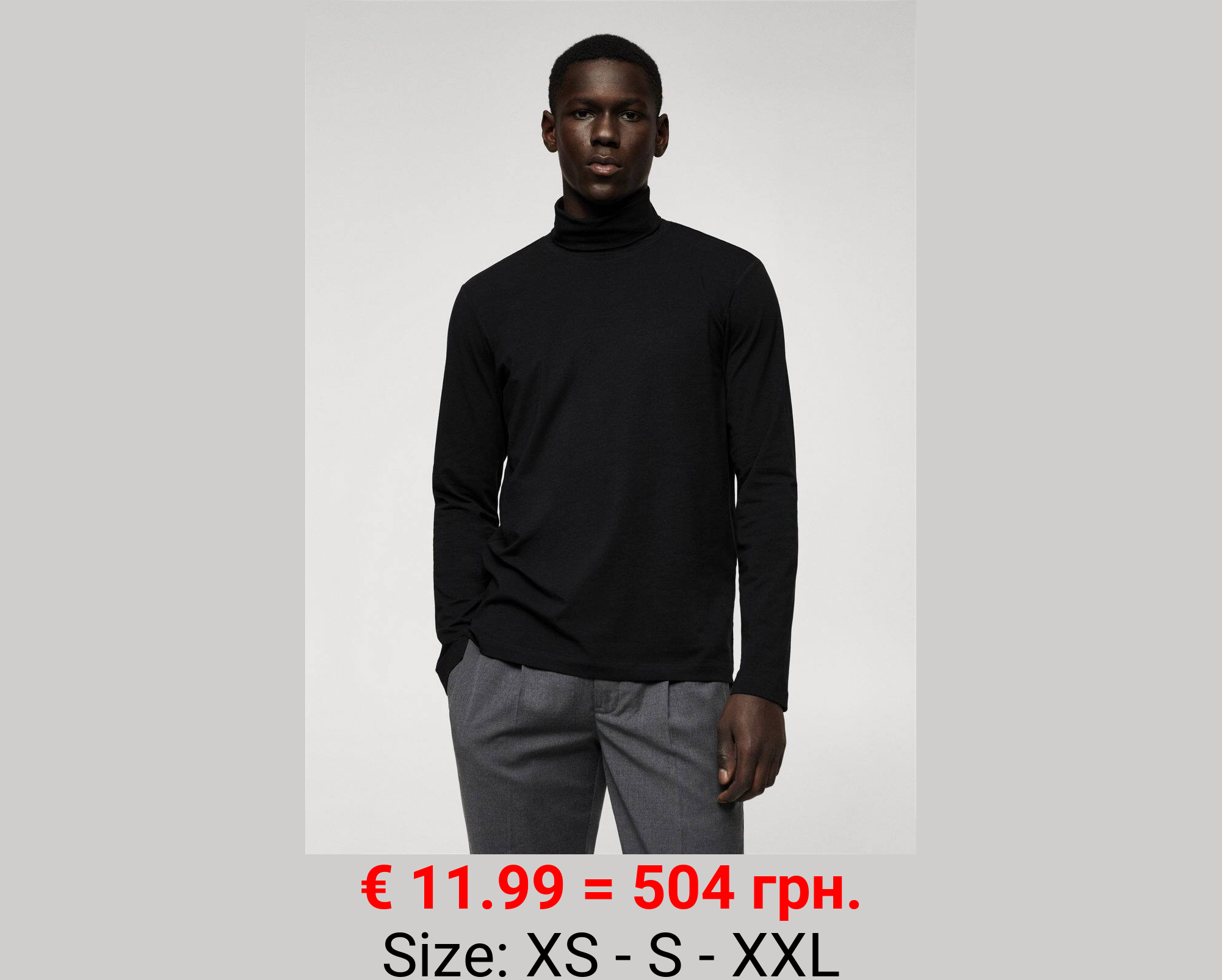 Camiseta manga larga cuello alto