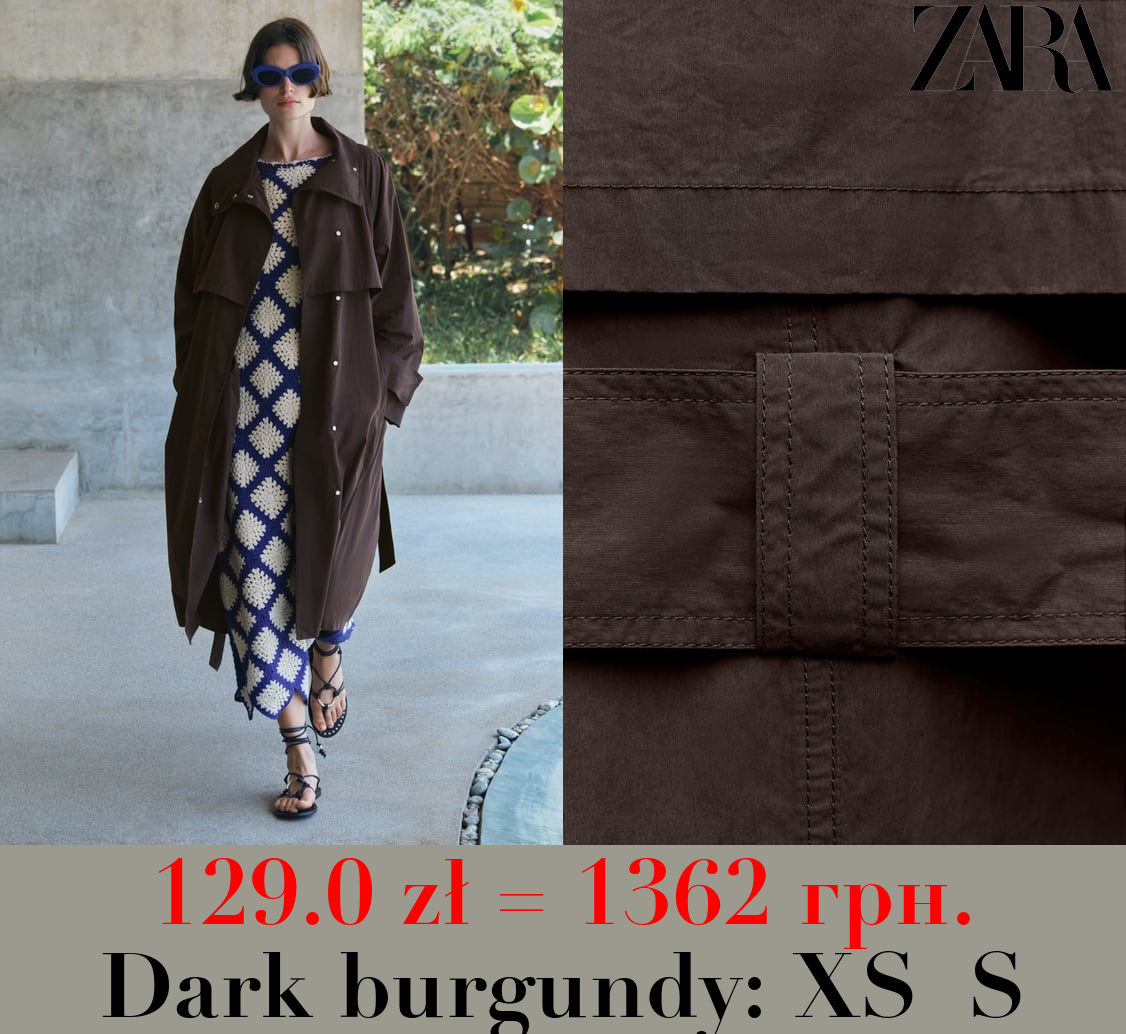 ZW COLLECTION MINIMALIST TRENCH COAT