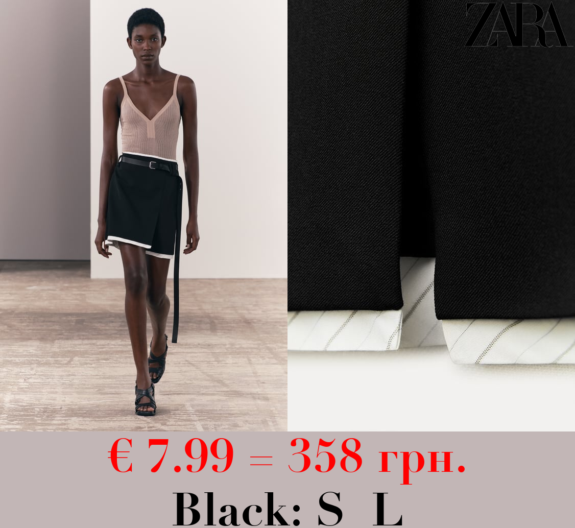 ZW COLLECTION CONTRAST MINI SKIRT