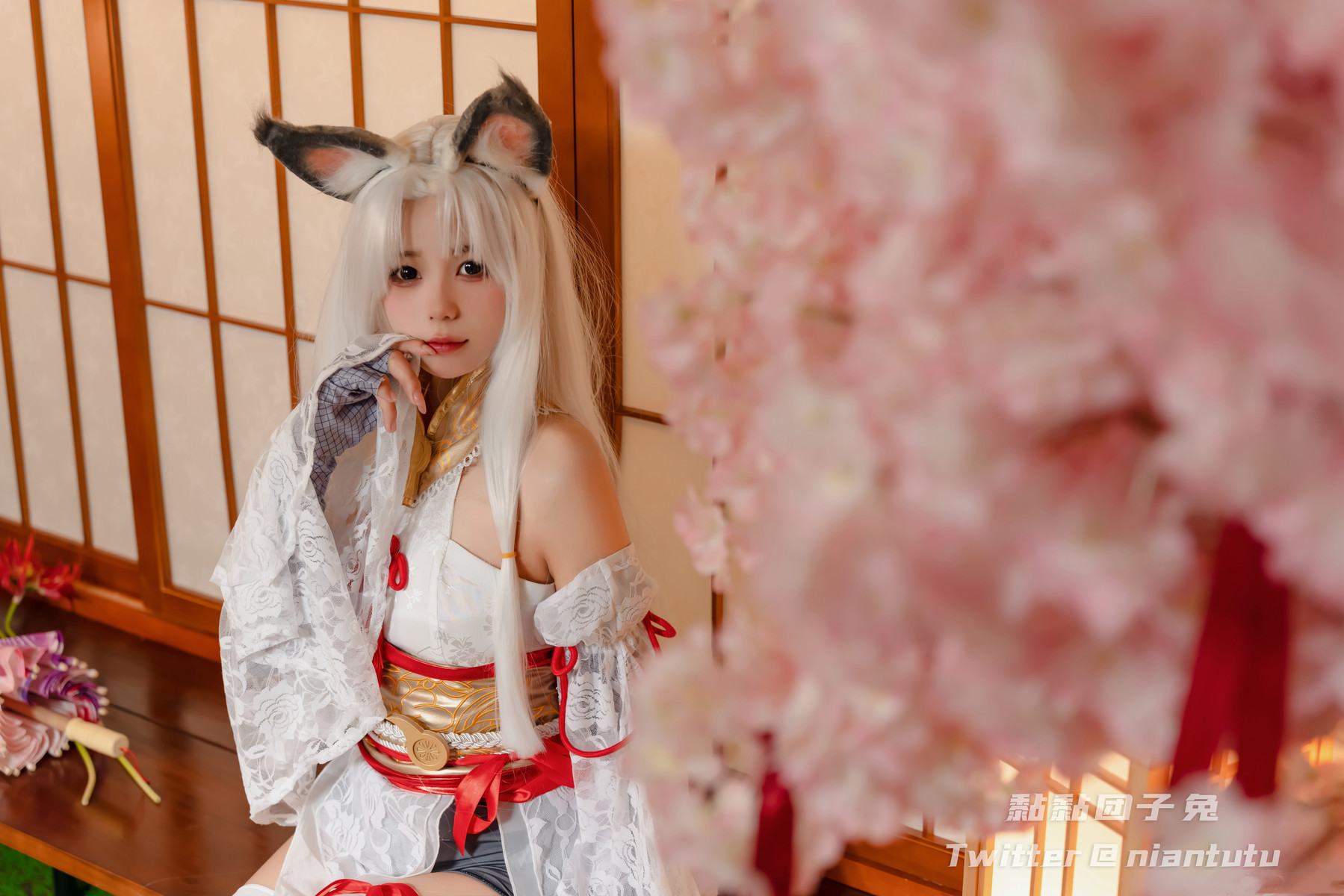 Cosplay 黏黏团子兔 白丝胡桃 3