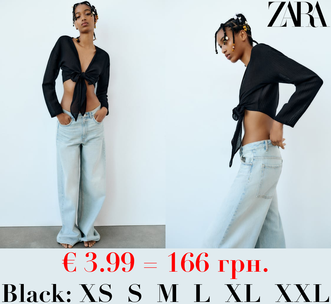 TEXTURED TOP WITH KNOT