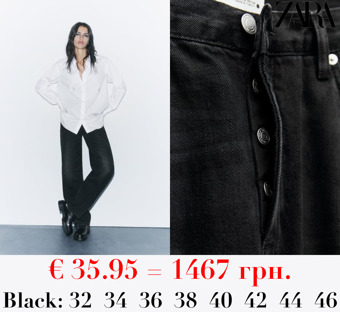 ZW COLLECTION STRAIGHT-LEG MID-RISE FULL LENGTH JEANS