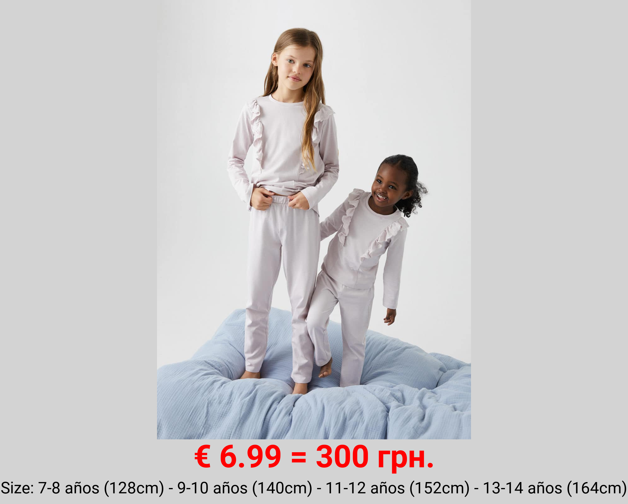 Pijama algodón volantes