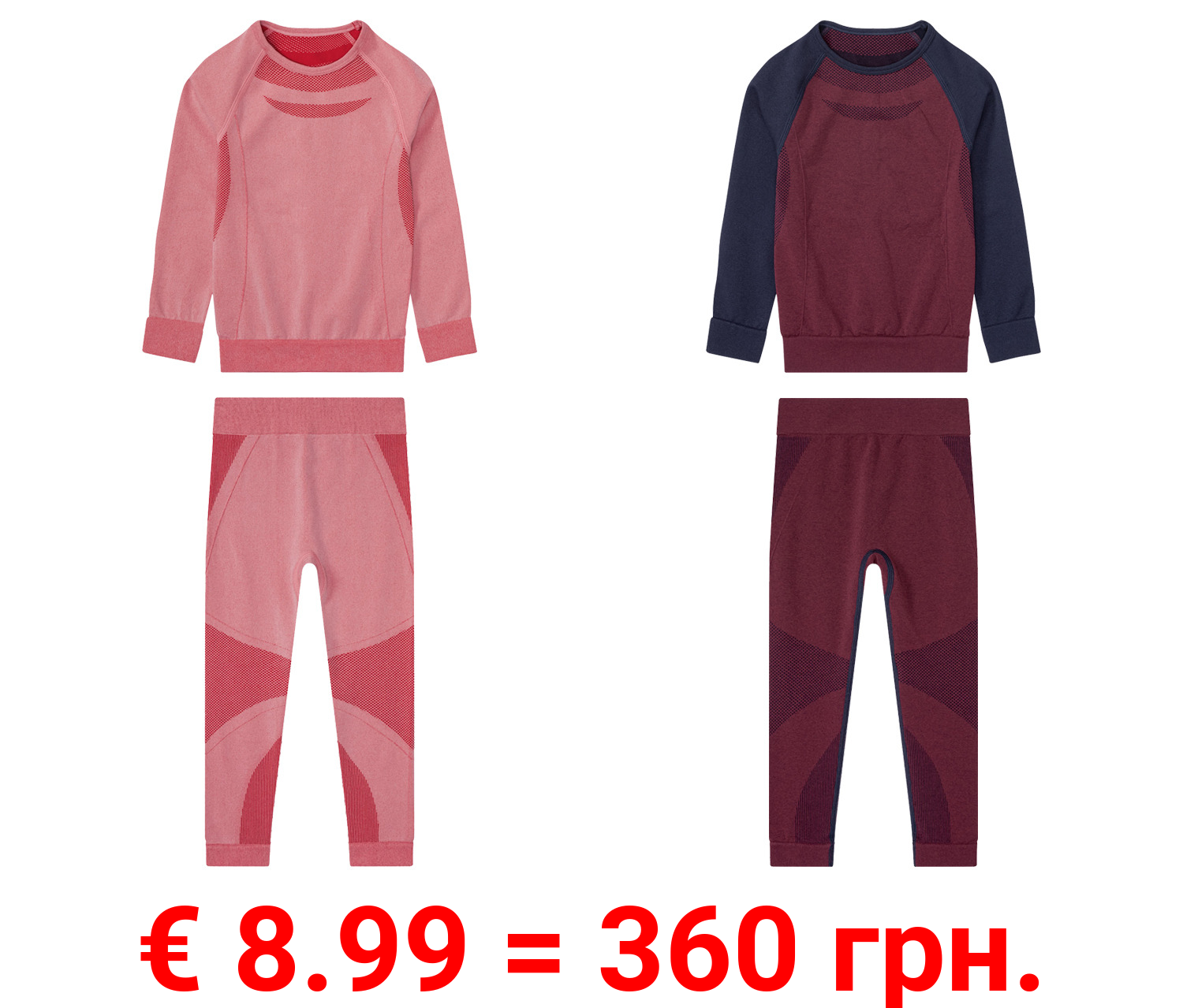 lupilu® Kleinkinder Mädchen Funktionsunterwäsche, 2-teilig, nahtlos