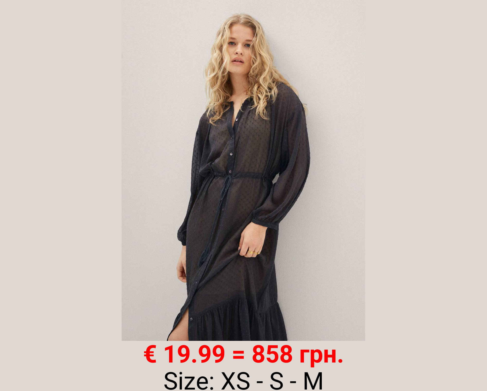 Vestido camisero plumeti