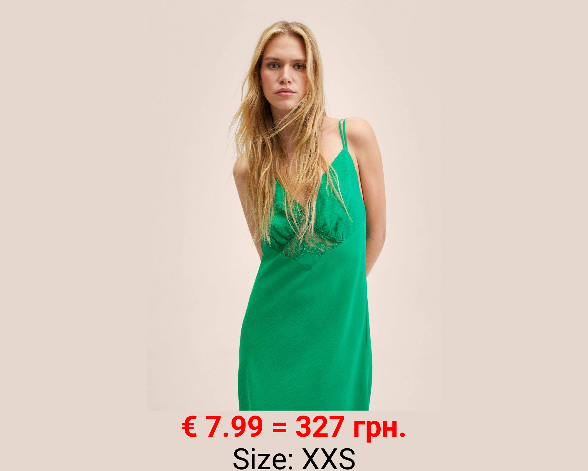 Vestido lencero encaje