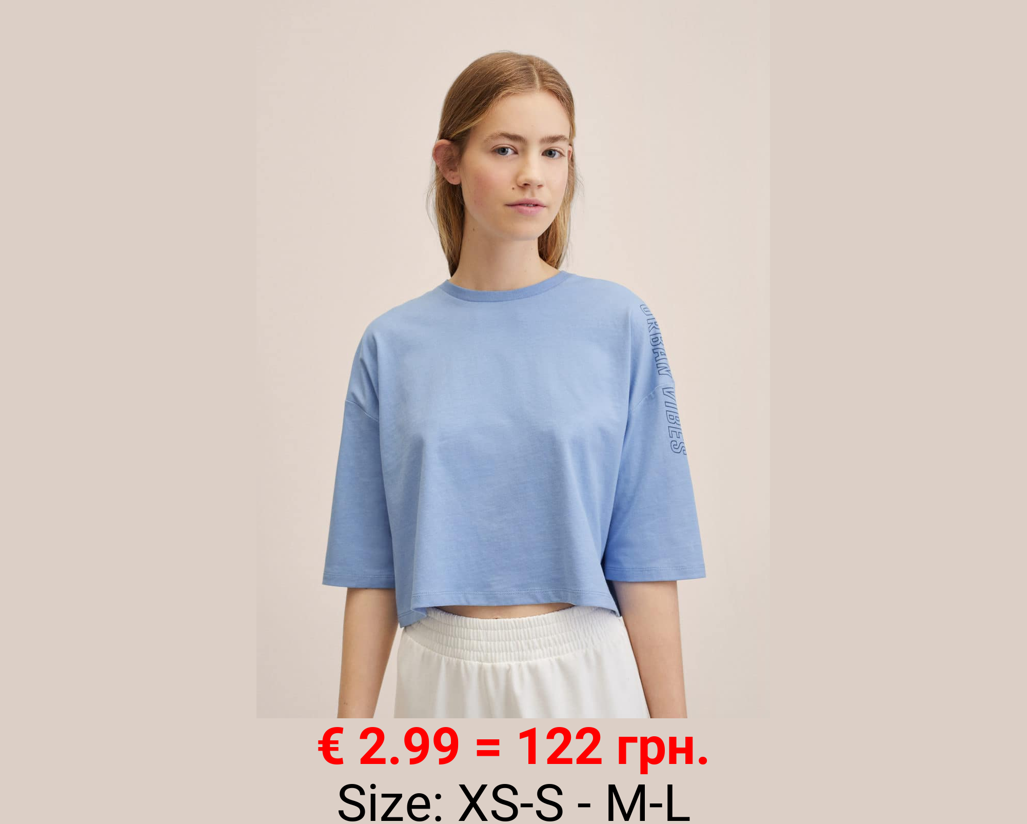 Camiseta crop algodón