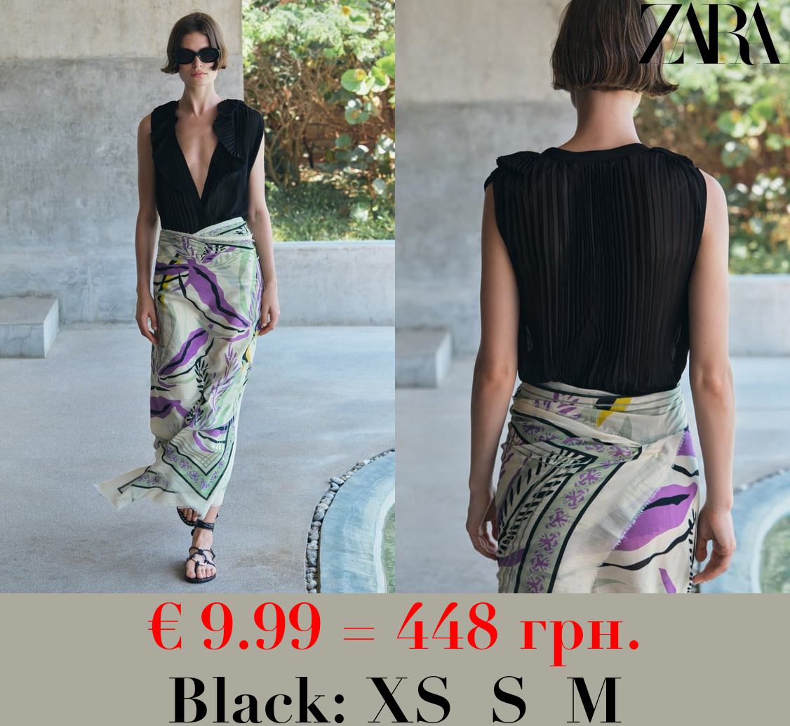 ZW COLLECTION PLEATED SHIRT WITH RUFFLES