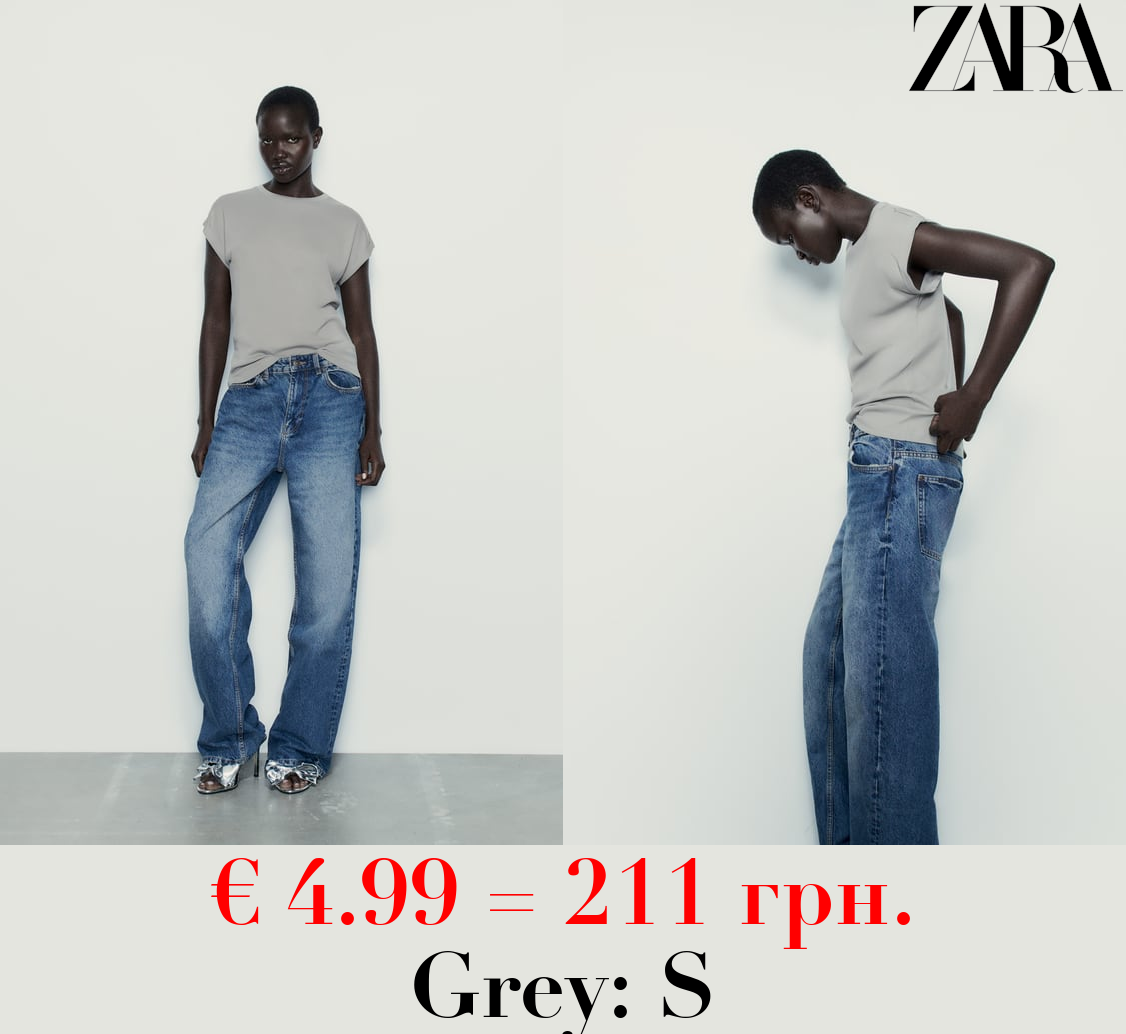 COTTON T-SHIRT WITH SLEEVE DETAIL