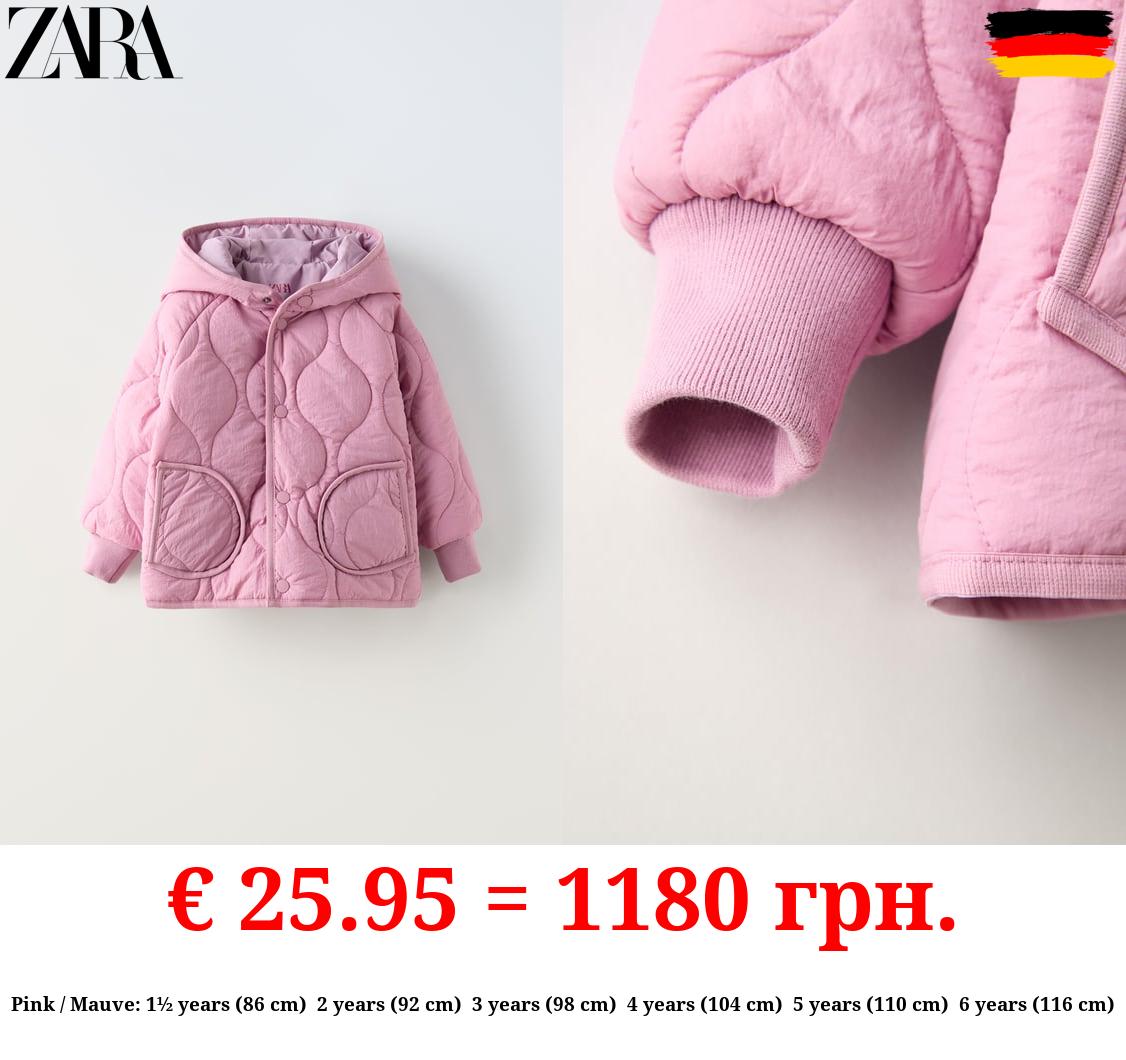 WATER-REPELLENT HOODED PUFFER JACKET