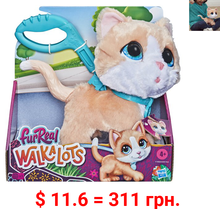 furReal Walkalots Big Wags Interactive Kitty Toy, Electronic Pet, Includes Leash