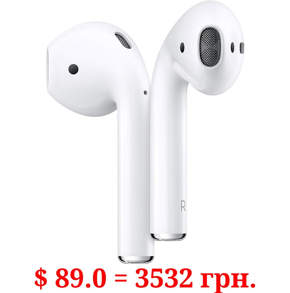 Apple AirPods (2nd Generation) Wireless Ear Buds, Bluetooth Headphones with Lightning Charging Case Included, Over 24 Hours of Battery Life, Effortless Setup for iPhone