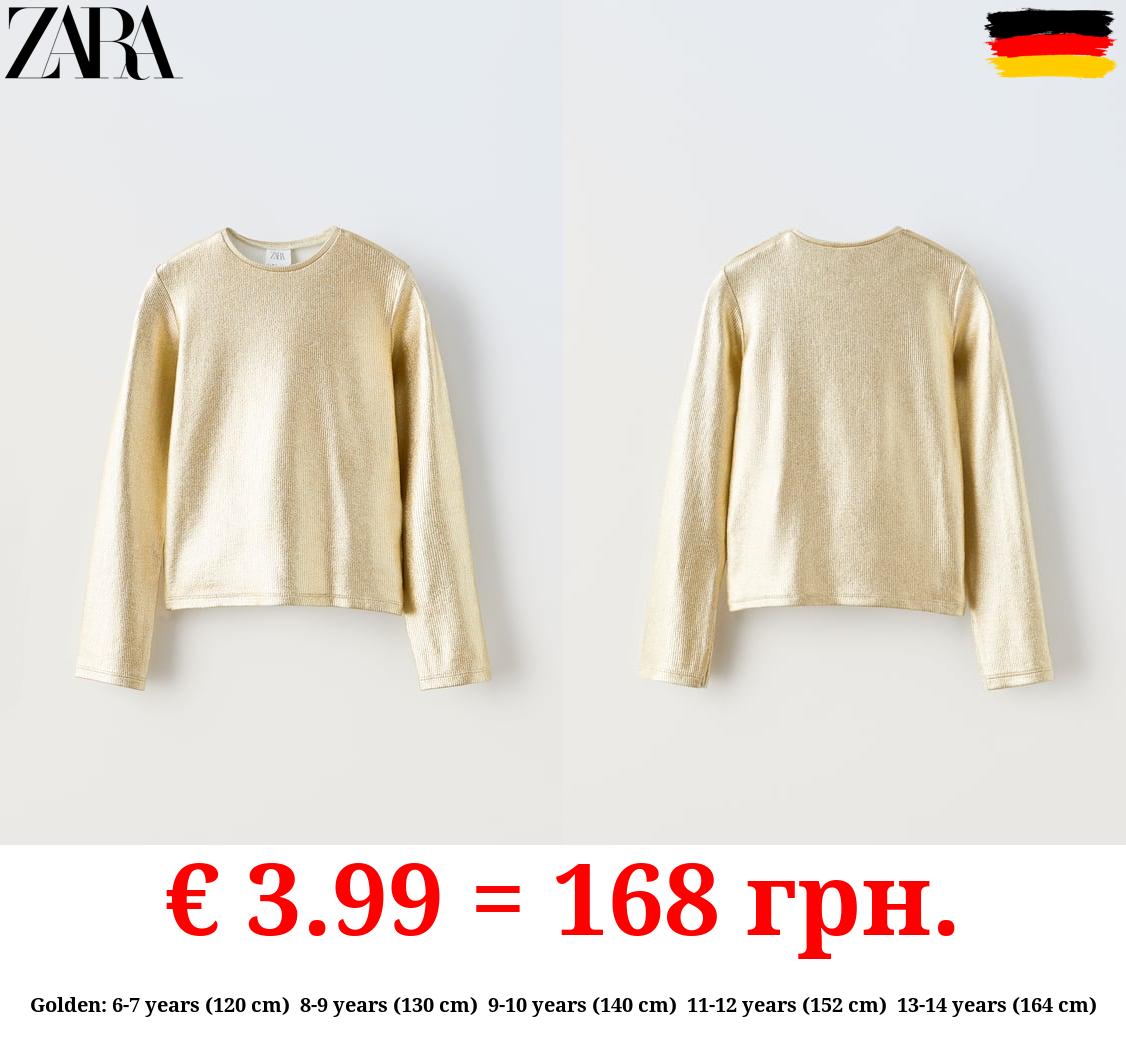 RIBBED T-SHIRT WITH FOIL