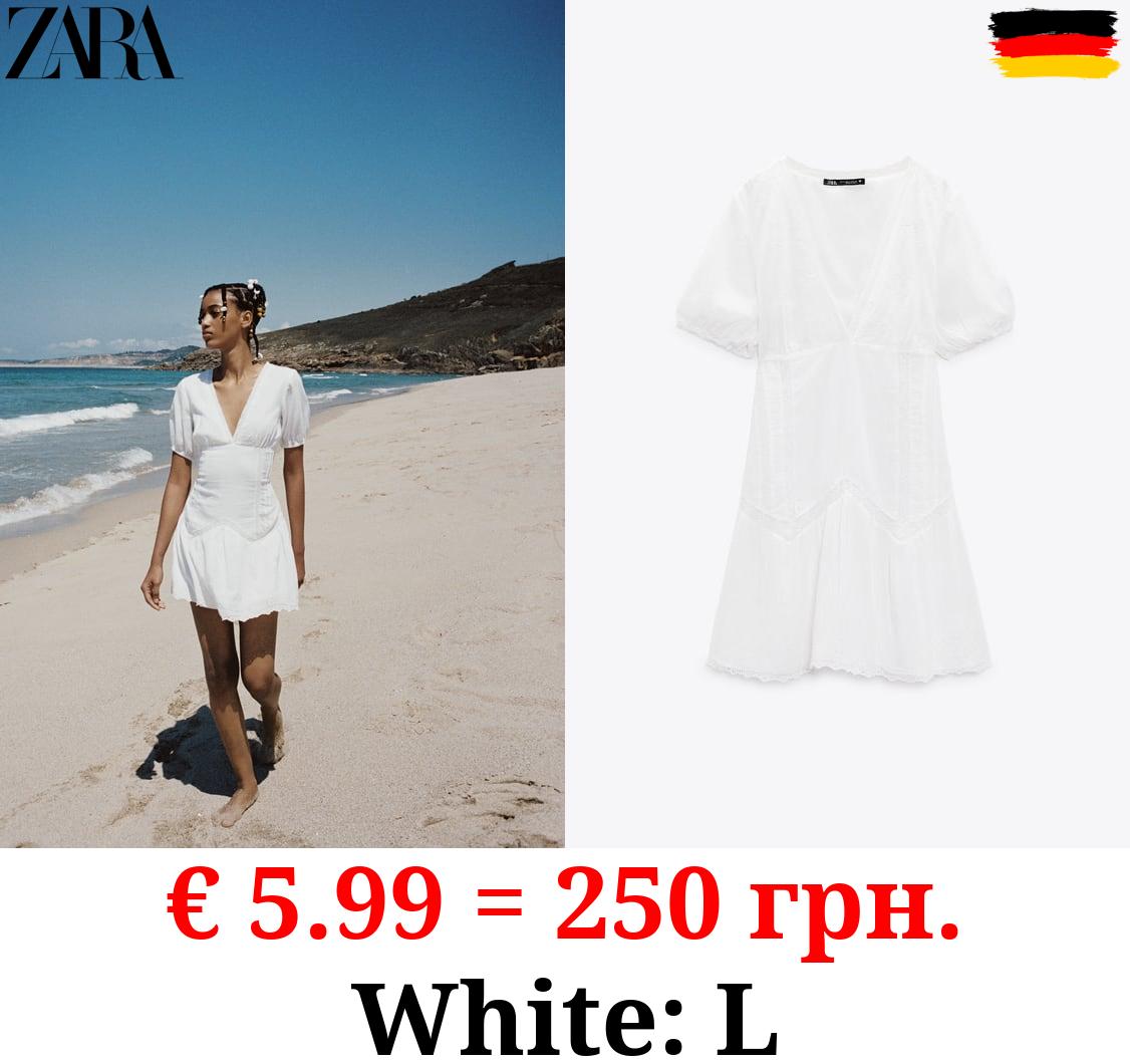 SHORT DRESS WITH CUTWORK EMBROIDERY