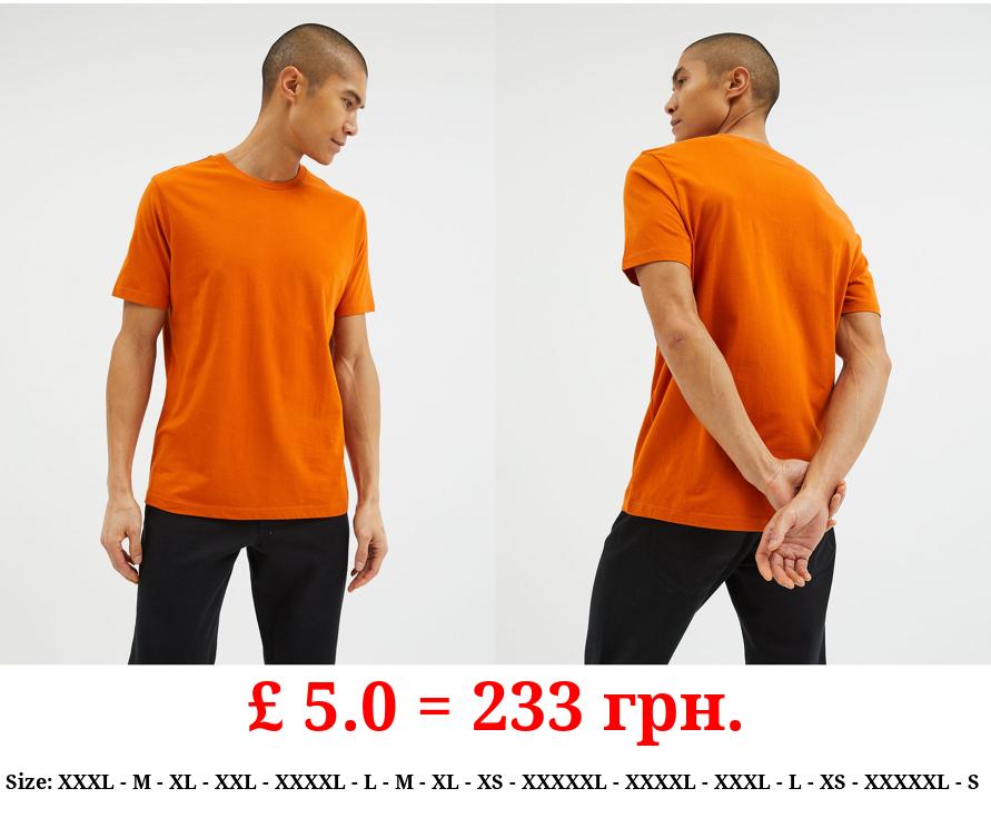 Orange Crew Neck T-Shirt