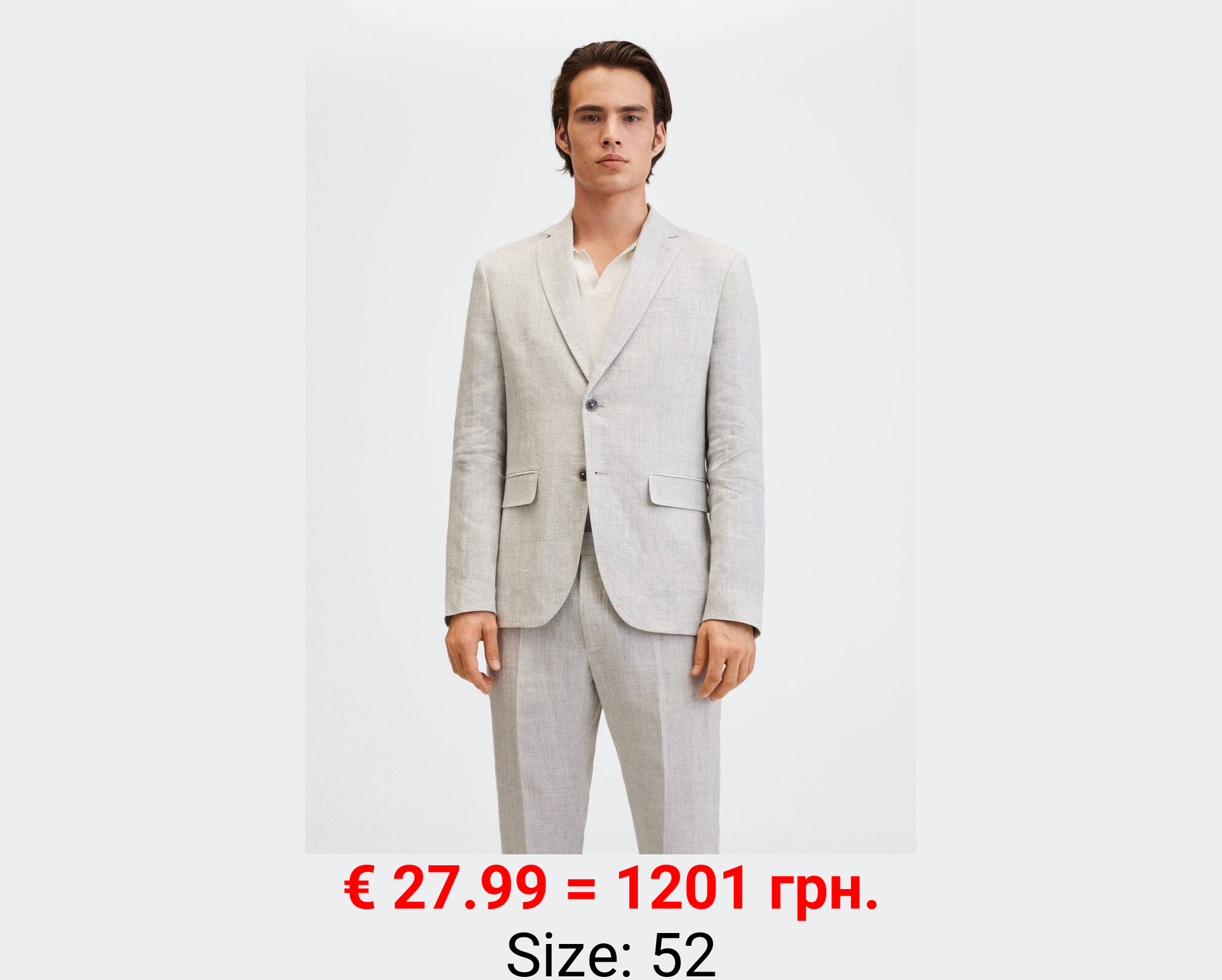 Americana traje slim fit lino