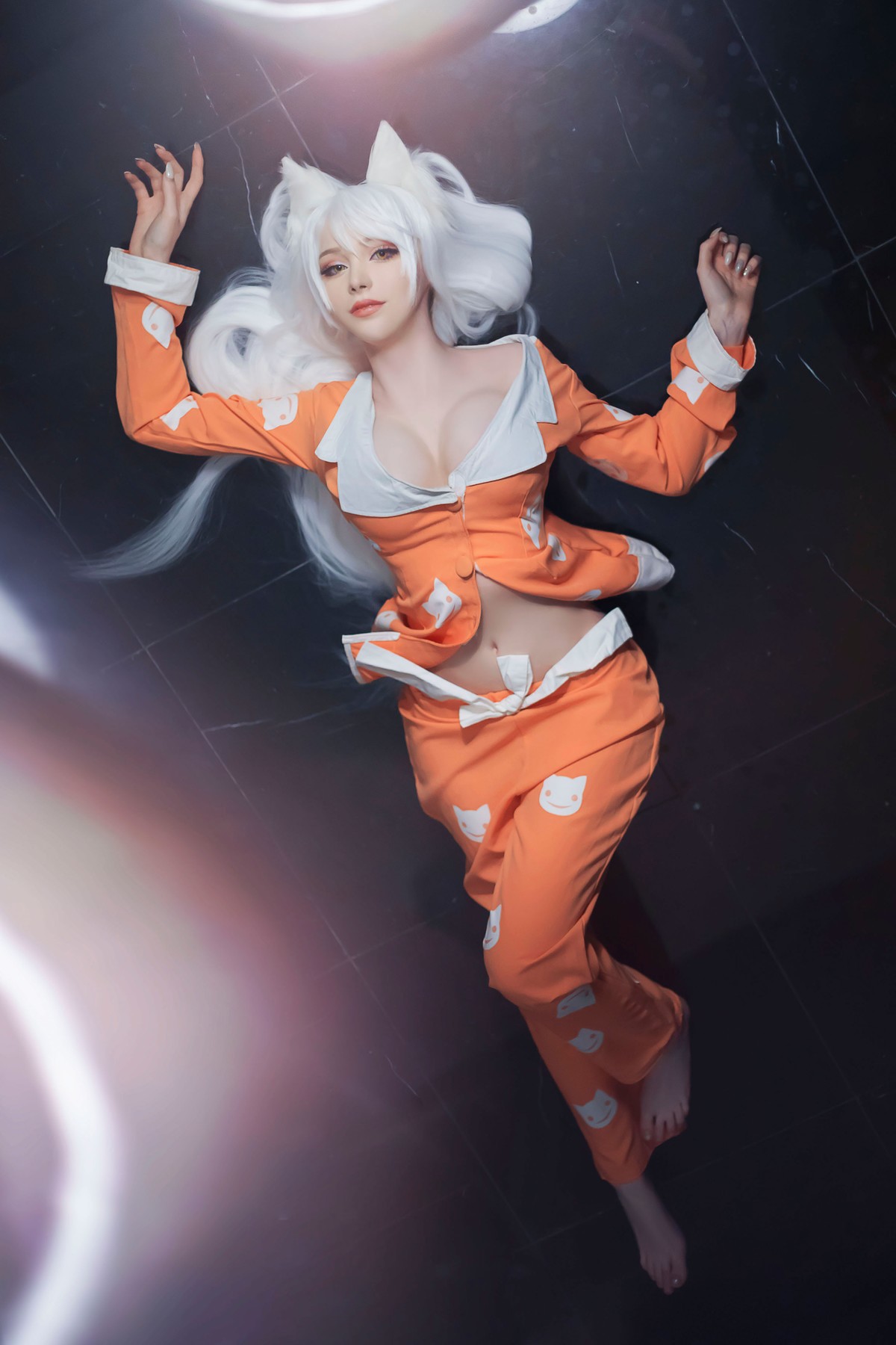 Cosplay Sayathefox 白毛狐狸 浴室诱惑 7