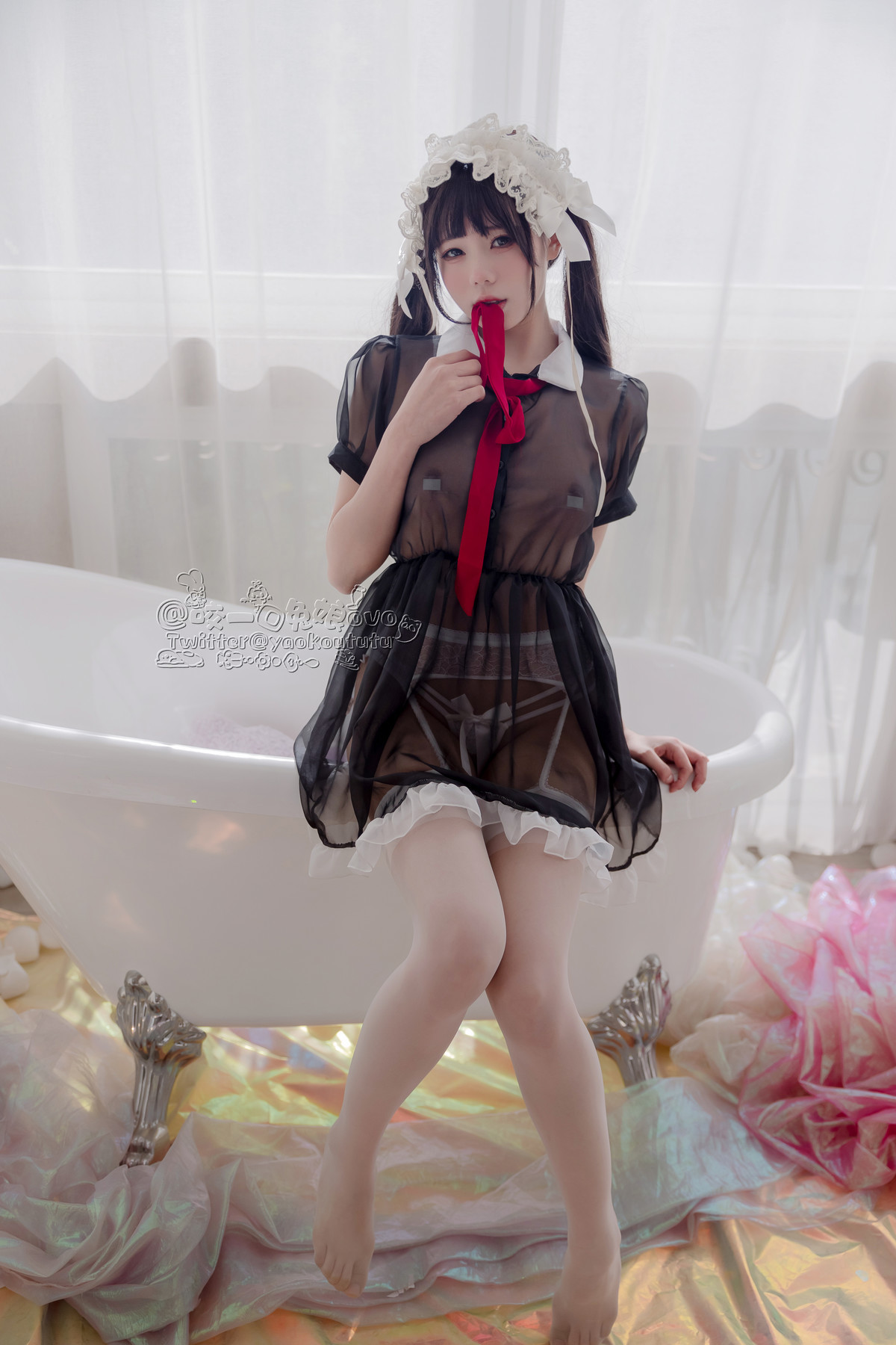 Cosplay 黏黏团子兔 黑白女仆 28